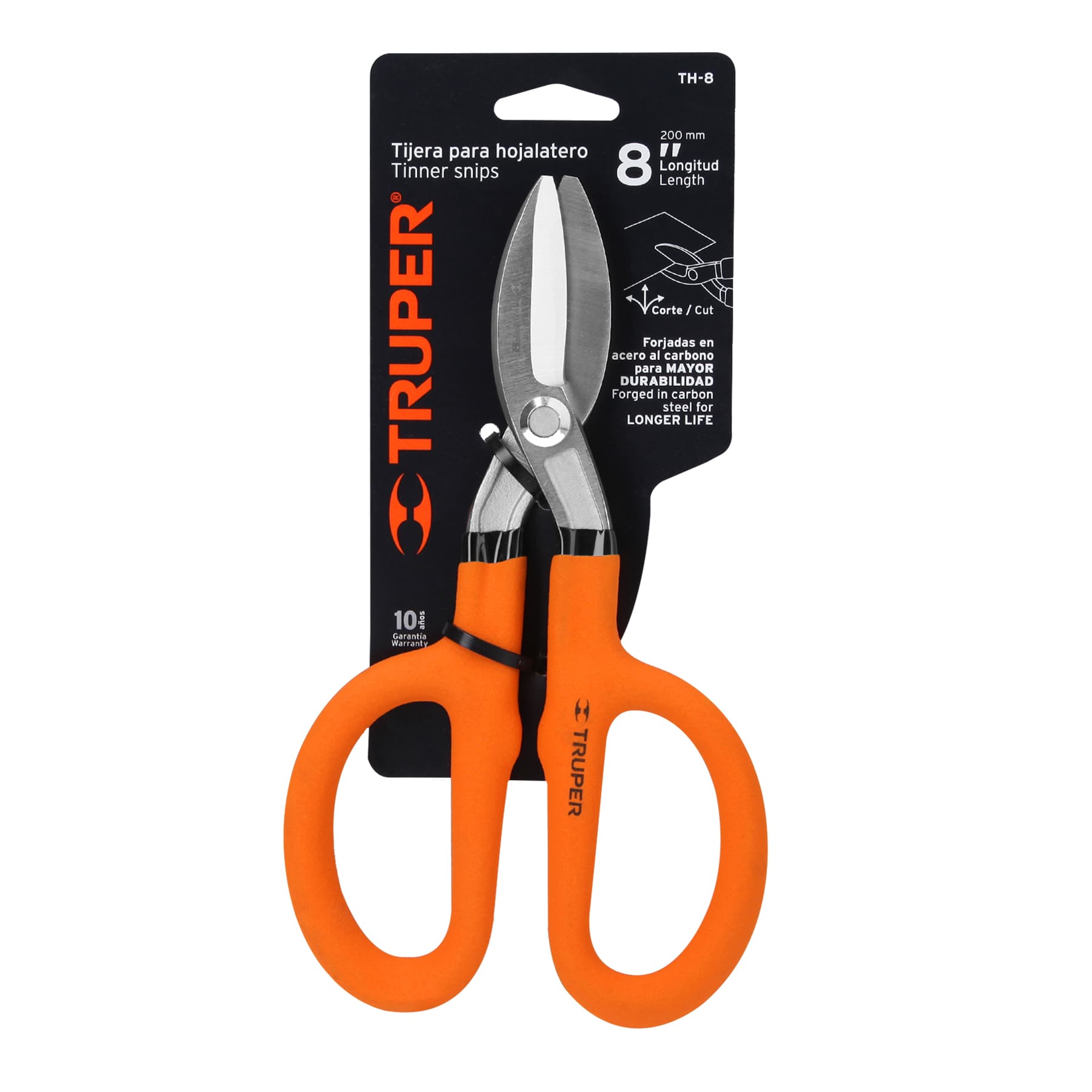 Tijera para hojalatero 8", Truper