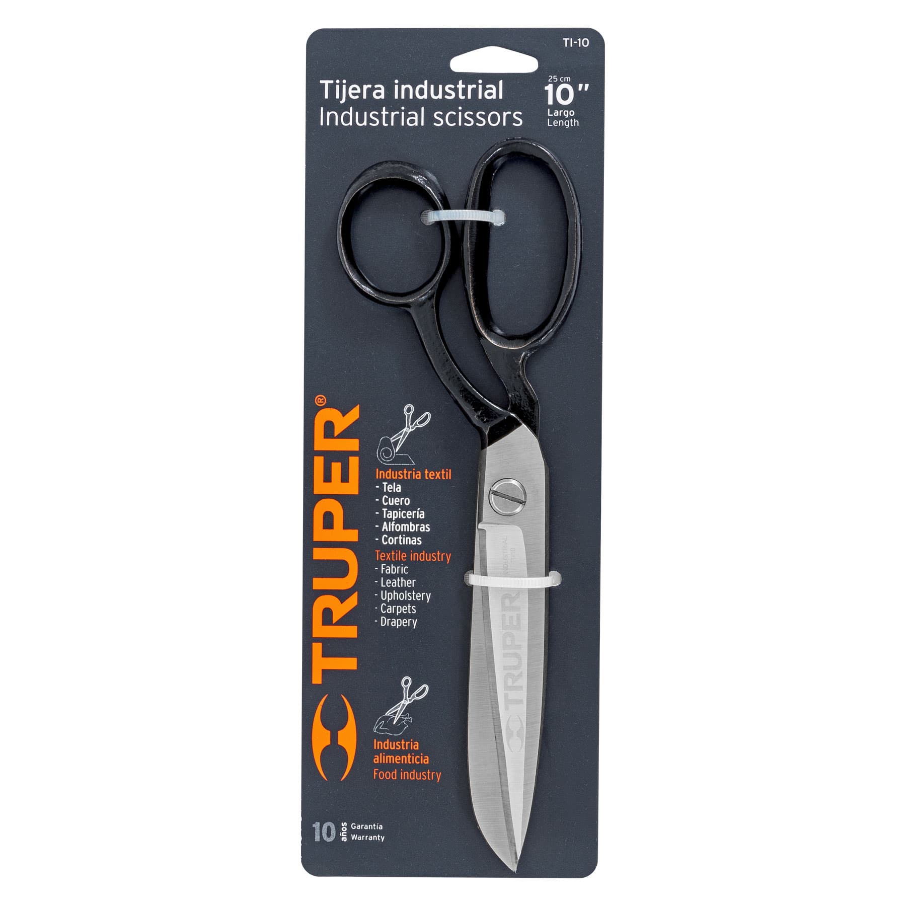 Tijera 10" industrial para sastre, Truper