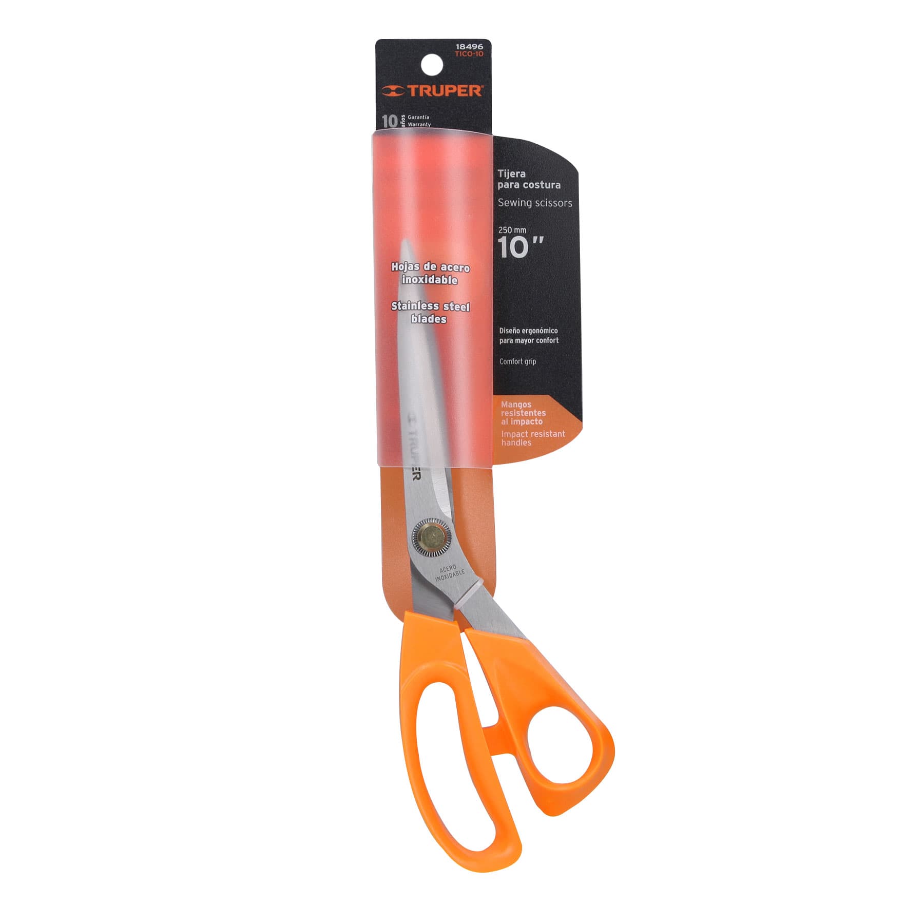 Tijera 10" de acero inoxidable para costura, Truper