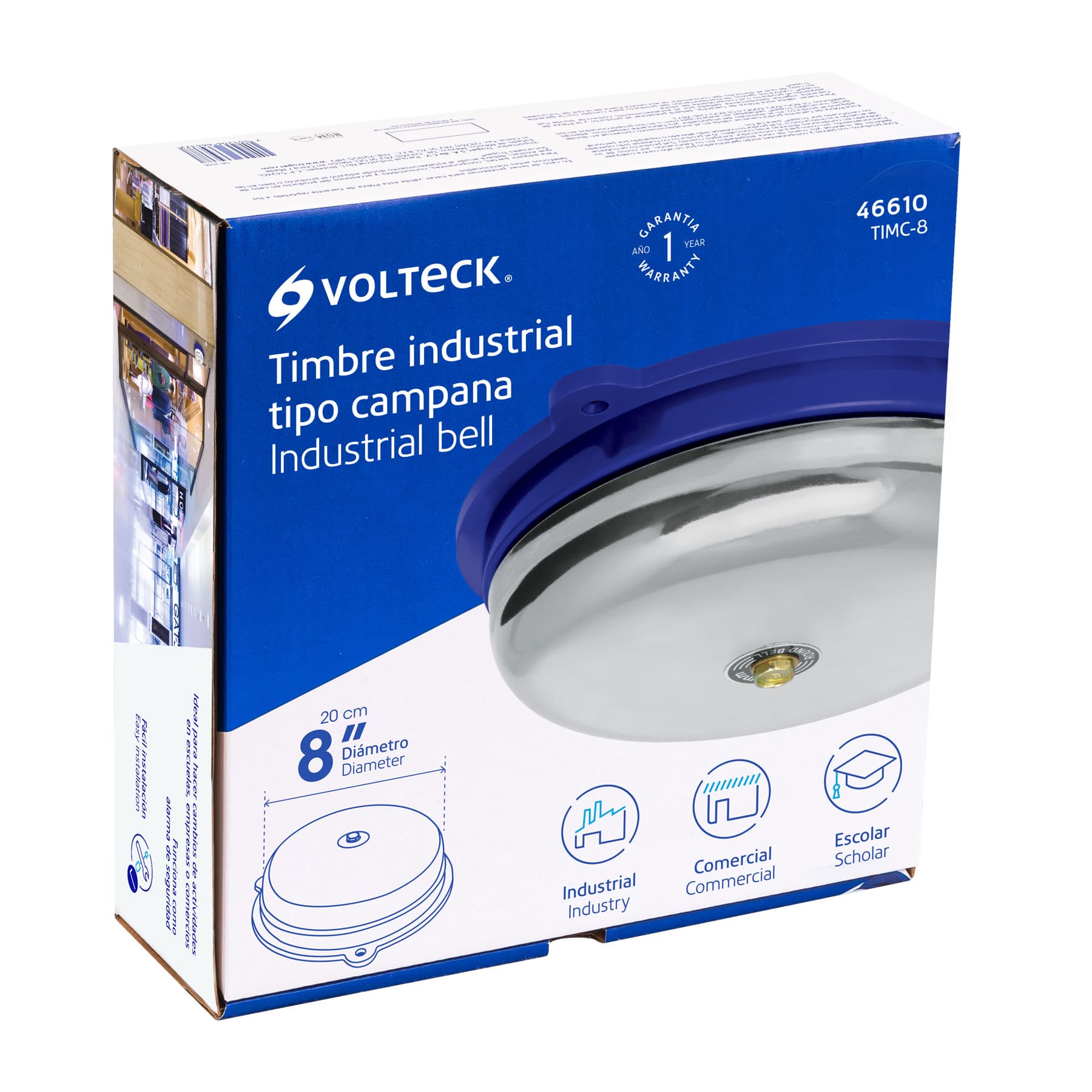 Timbre tipo campana de 8", Volteck