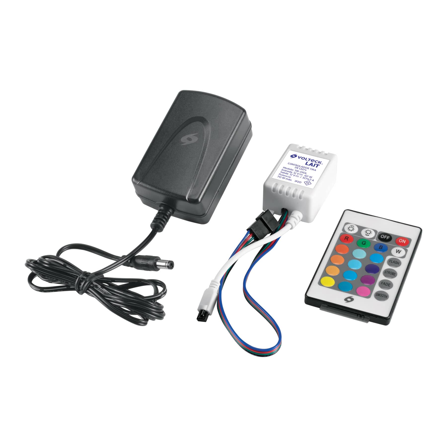 Tira LED 5 m 40 W para interior y exterior multicolor RGB