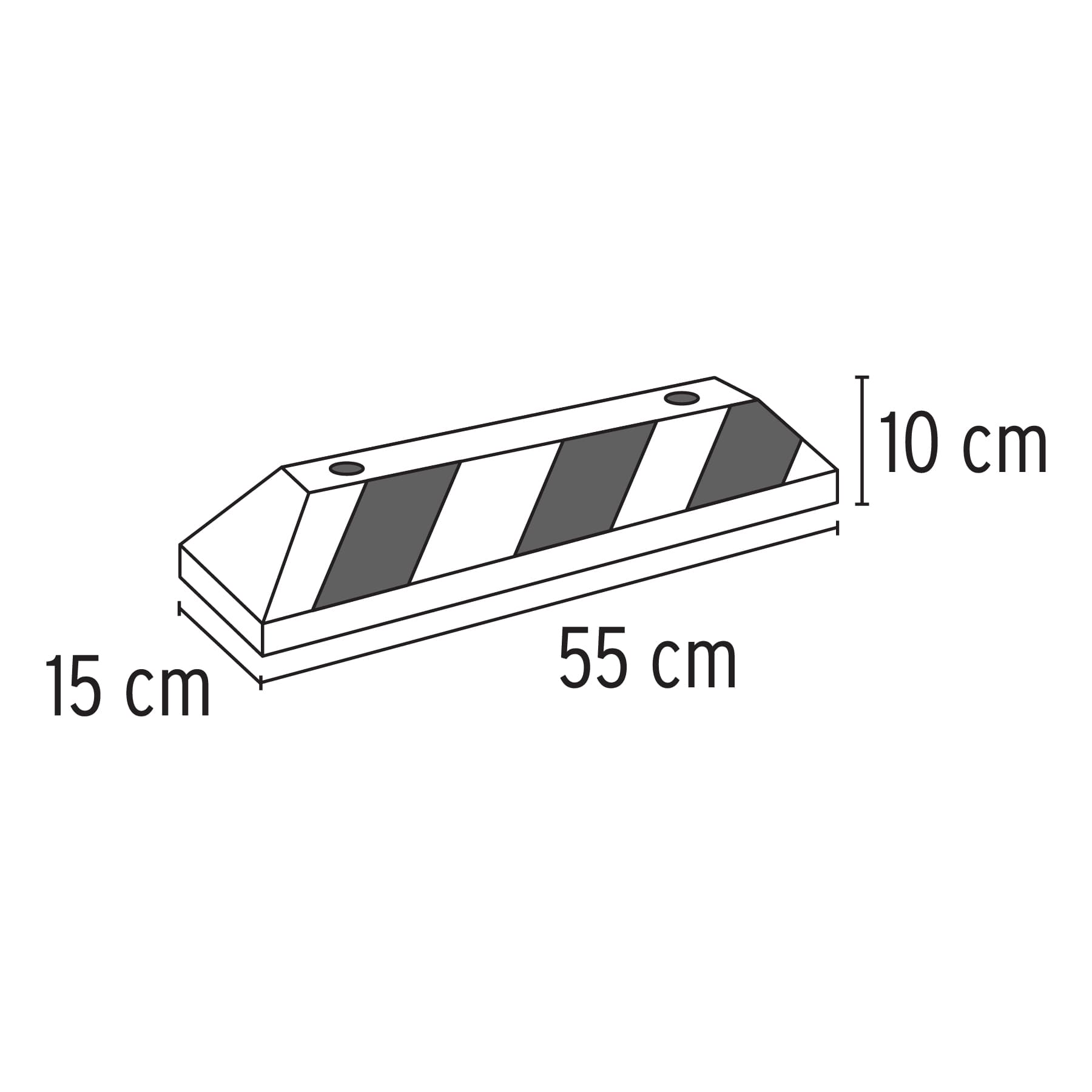 Tope de 55 cm para estacionamiento, Truper