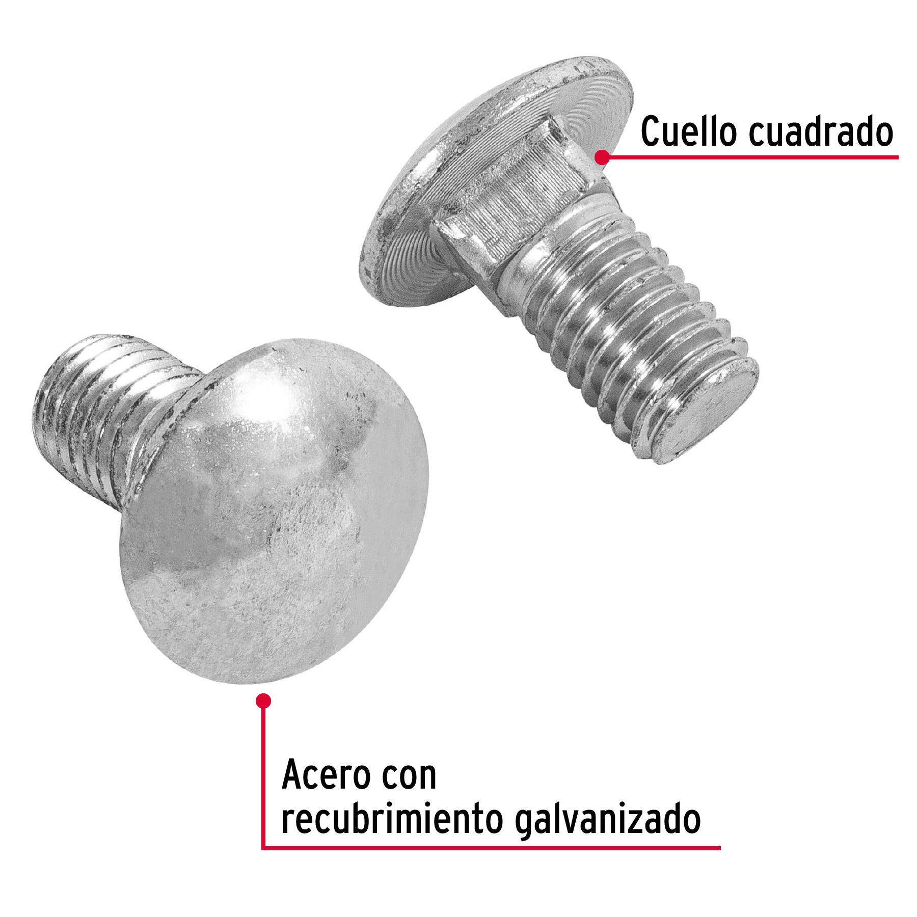 Bolsa con 40 tornillos 1/2" x 1" tipo coche, Fiero