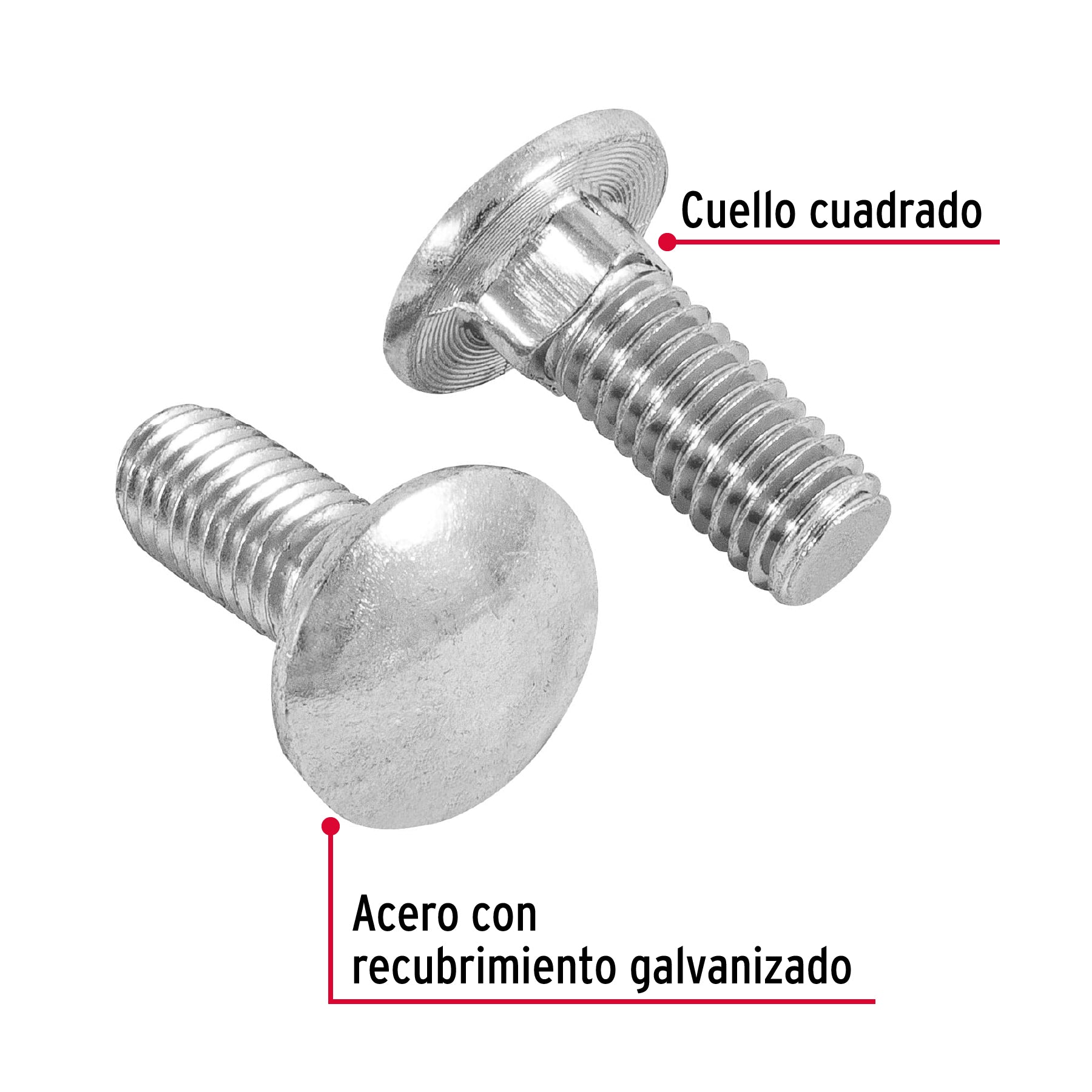 Bolsa con 40 tornillos 3/8" x 1" tipo coche, Fiero
