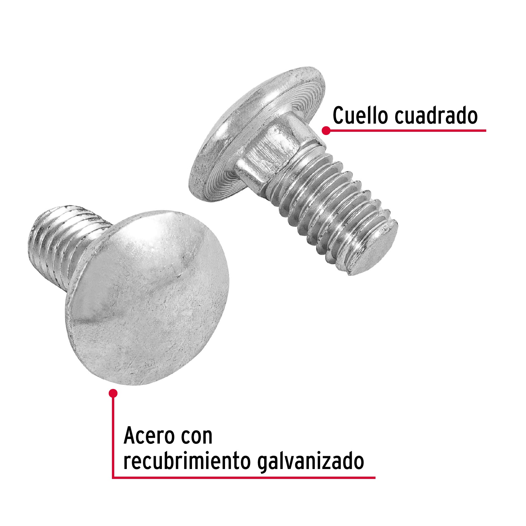Bolsa con 50 tornillos 3/8" x 3/4" tipo coche, Fiero