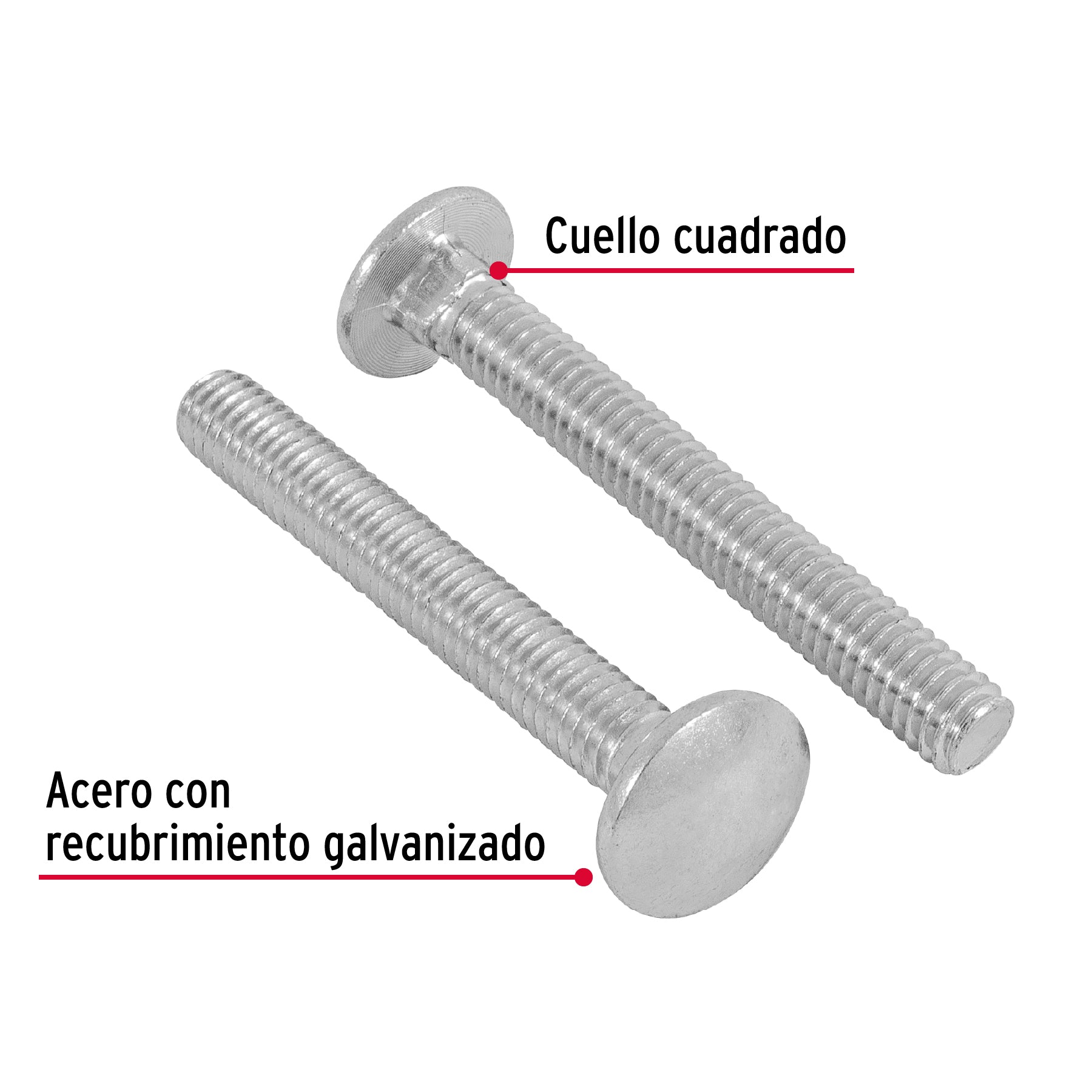 Bolsa con 60 tornillos 5/16" x 2-1/2" tipo coche, Fiero