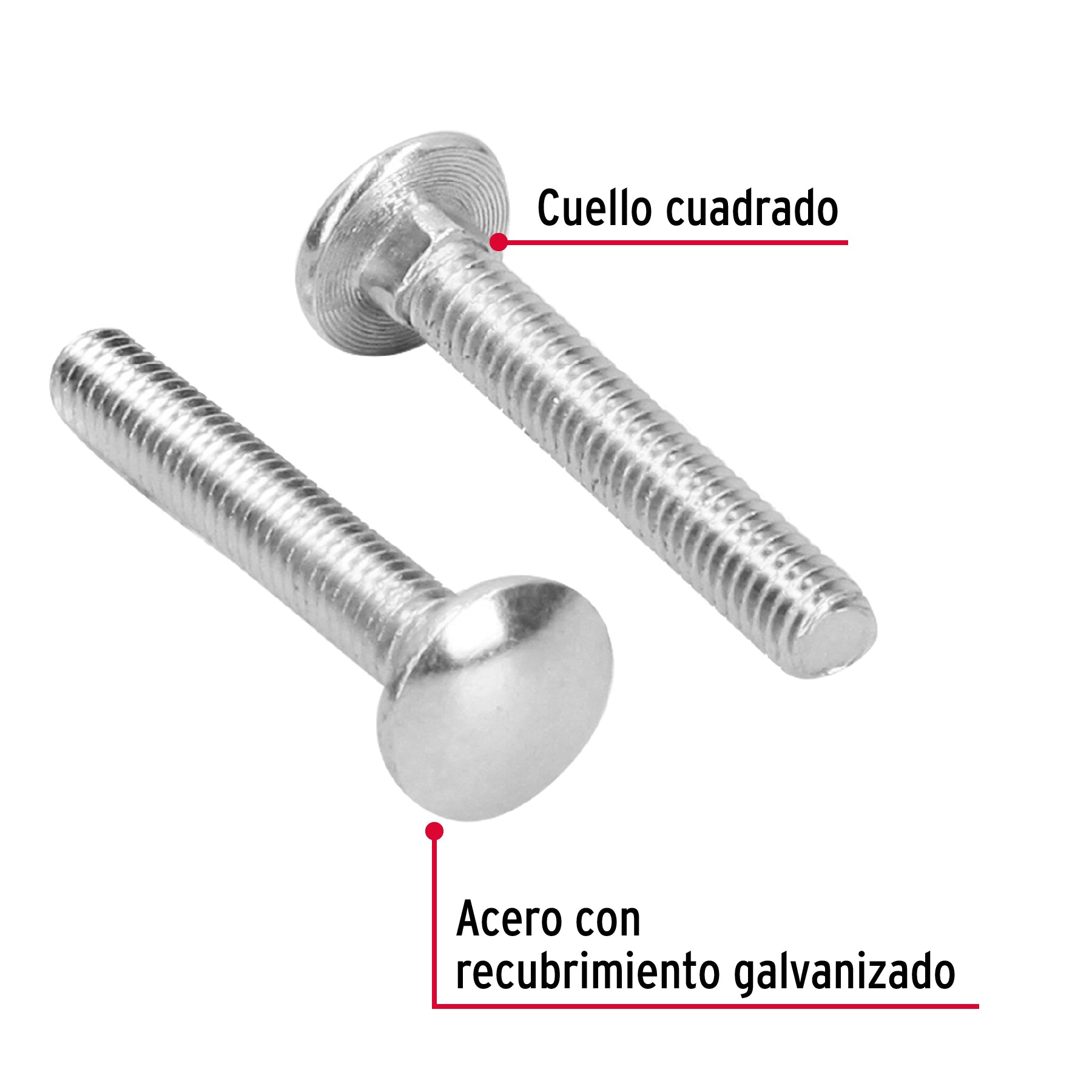 Bolsa con 80 tornillos 5/16" x 2" tipo coche, Fiero