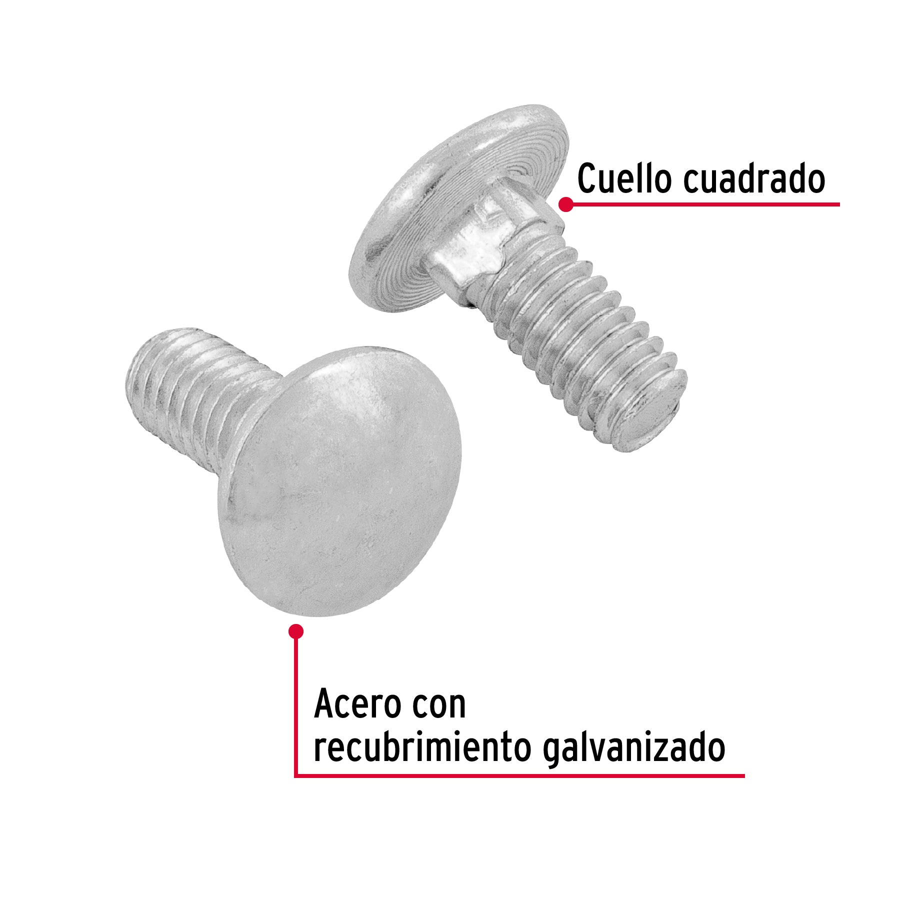 Bolsa con 80 tornillos 5/16" x 3/4" tipo coche, Fiero