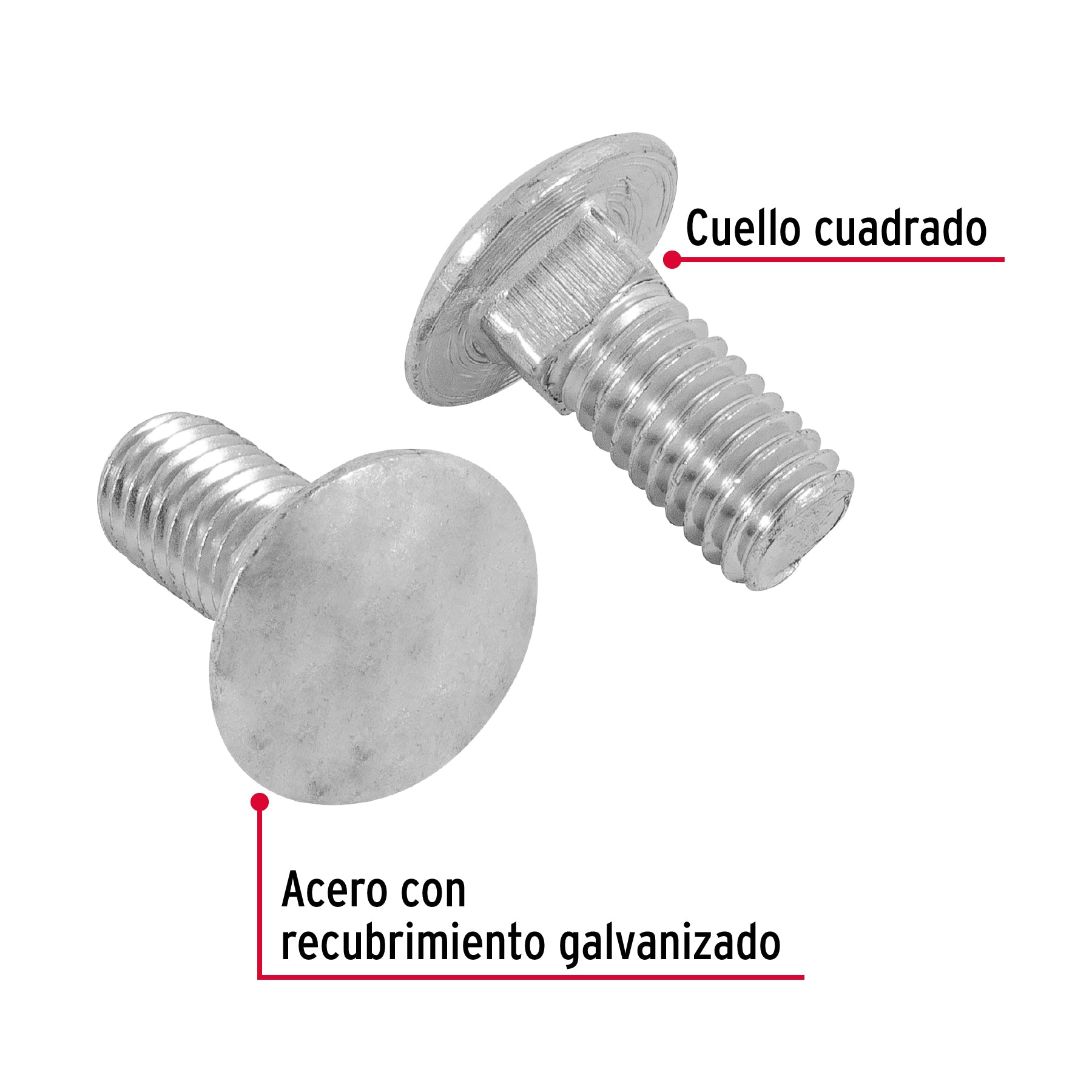 Bolsa con 60 tornillos 7/16" x 1" tipo coche, Fiero