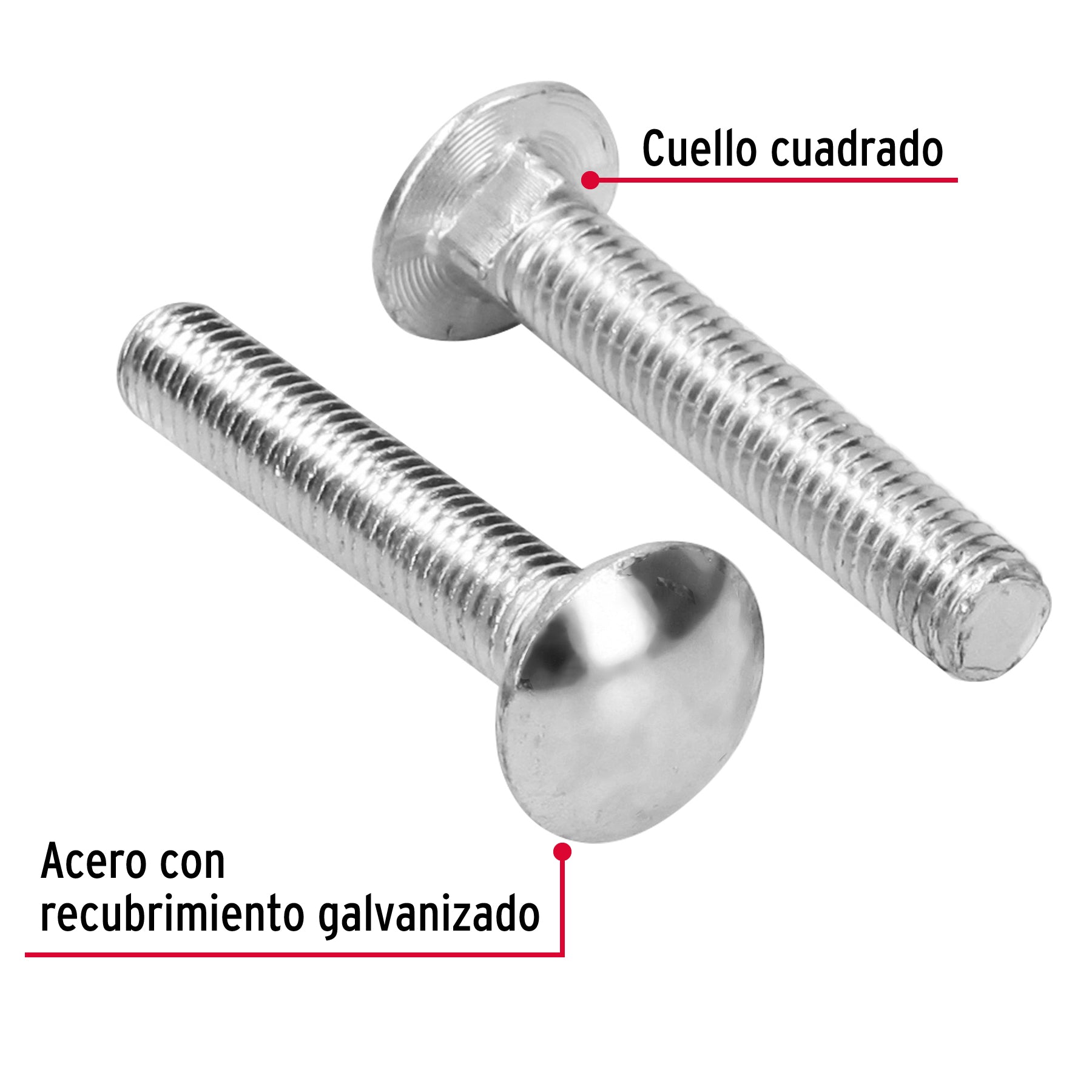 Bolsa con 30 tornillos 7/16" x 2-1/2" tipo coche, Fiero