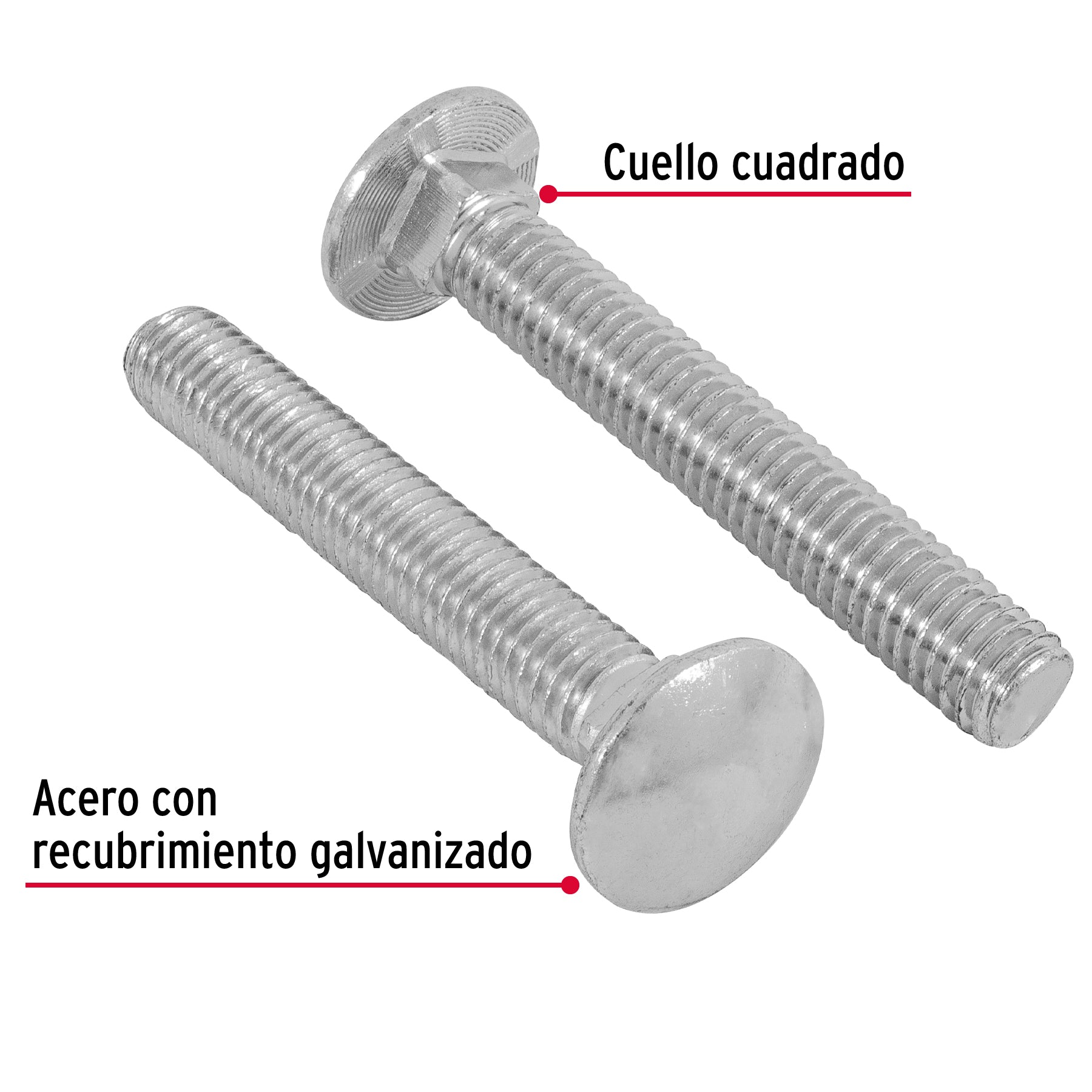 Bolsa con 30 tornillos 7/16" x 3" tipo coche, Fiero