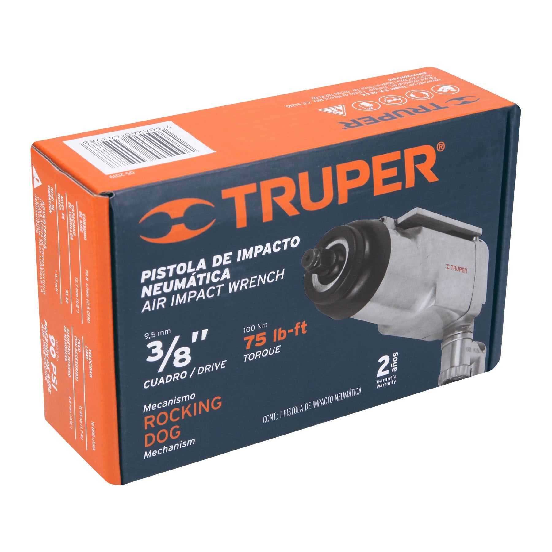 Llave (pistola) de impacto neumática 3/8", Truper