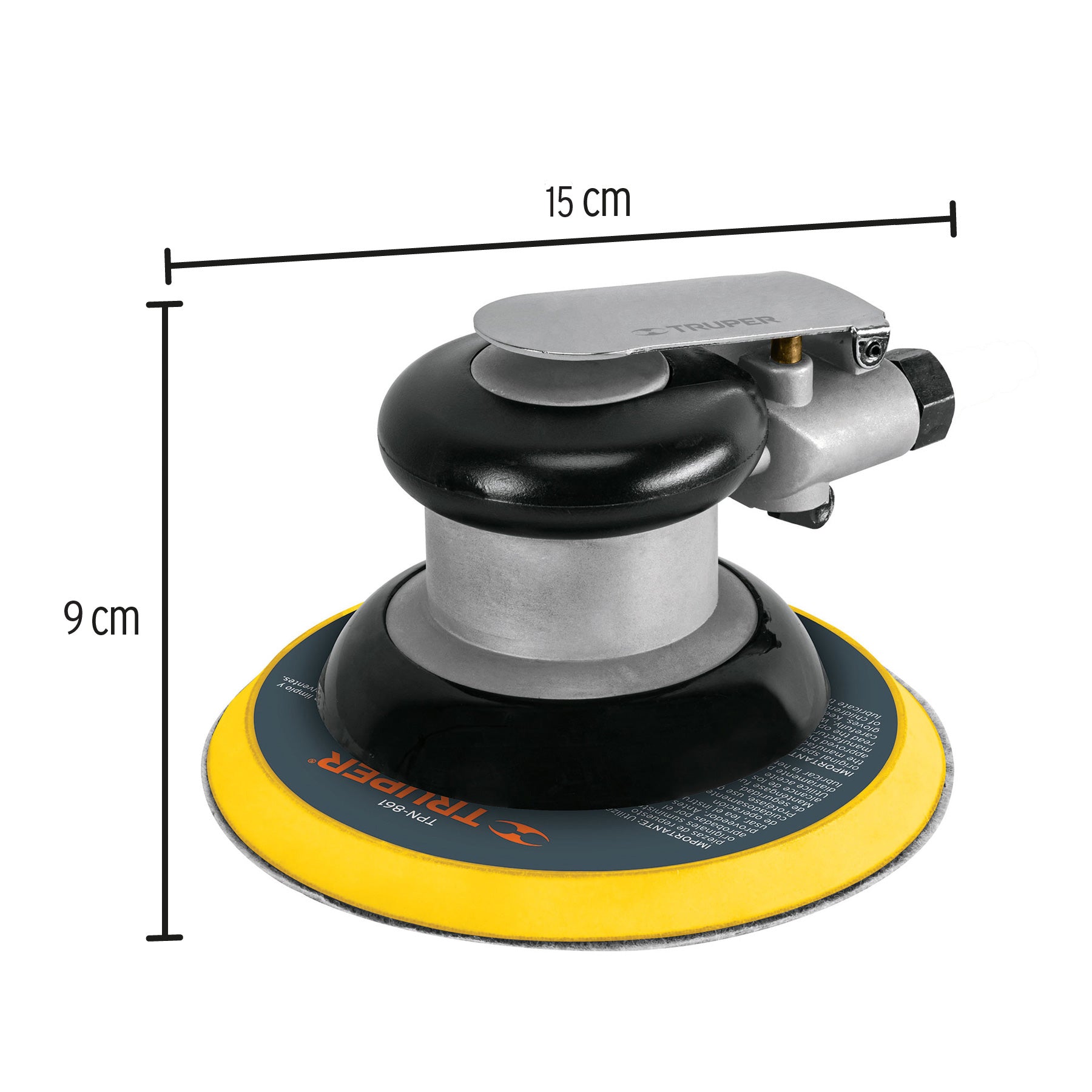 Lijadora orbital neumática industrial 6", Truper