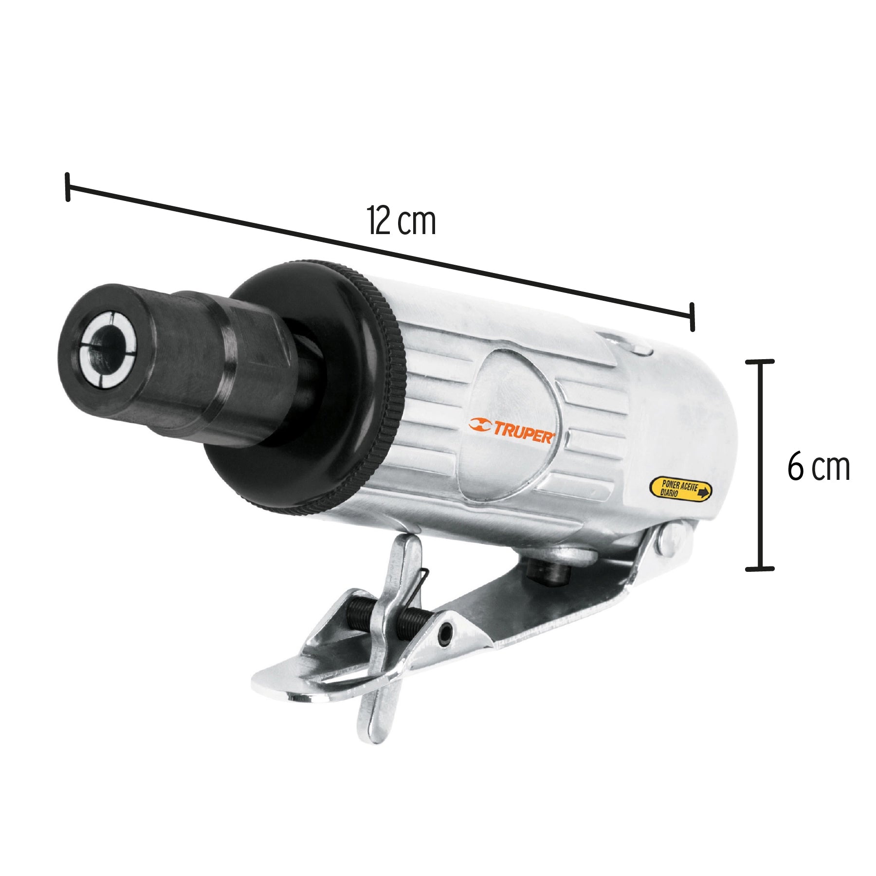 Rectificador neumático 1/4" recto, Truper