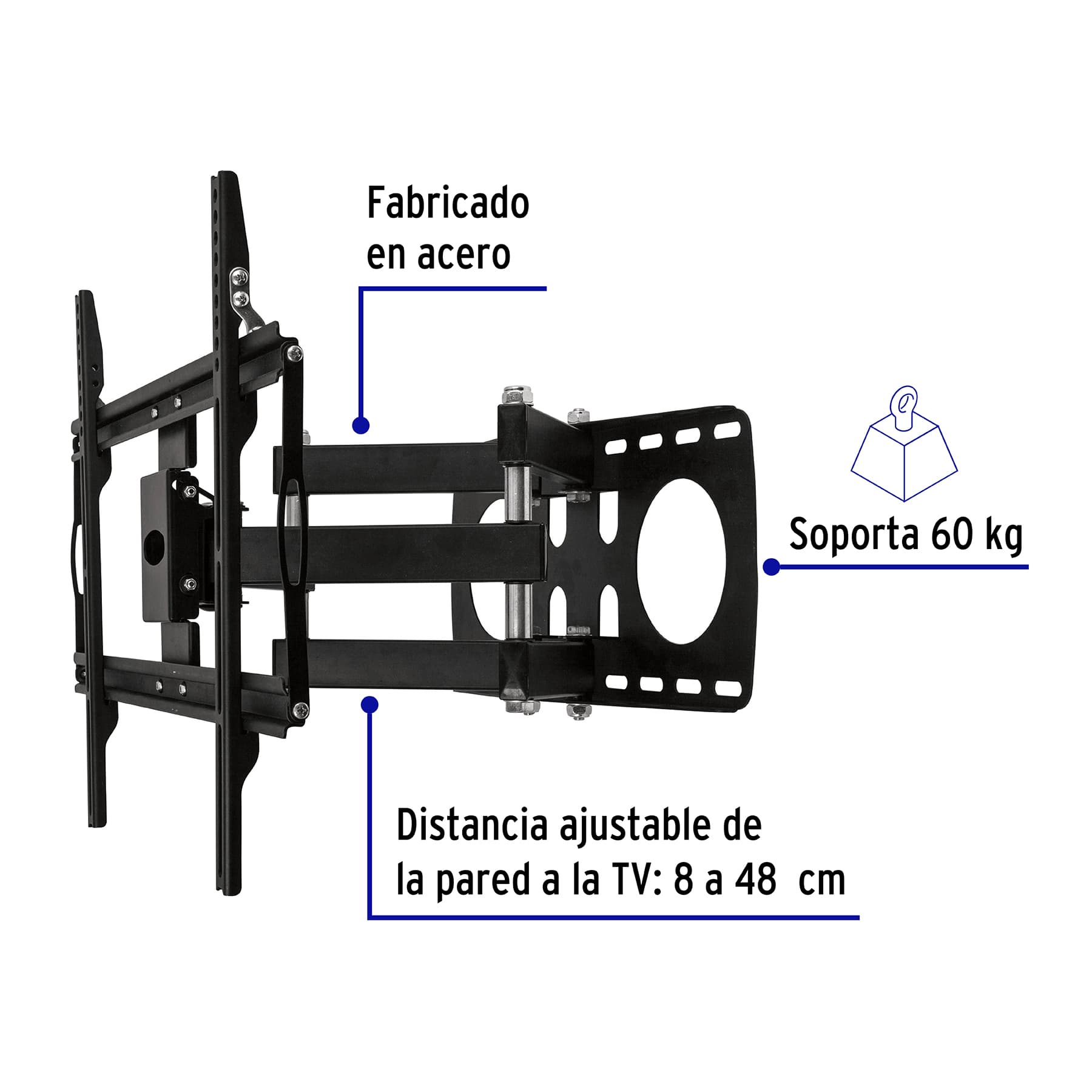 Soporte para pantallas 26" a 65" mov. angular y articulado