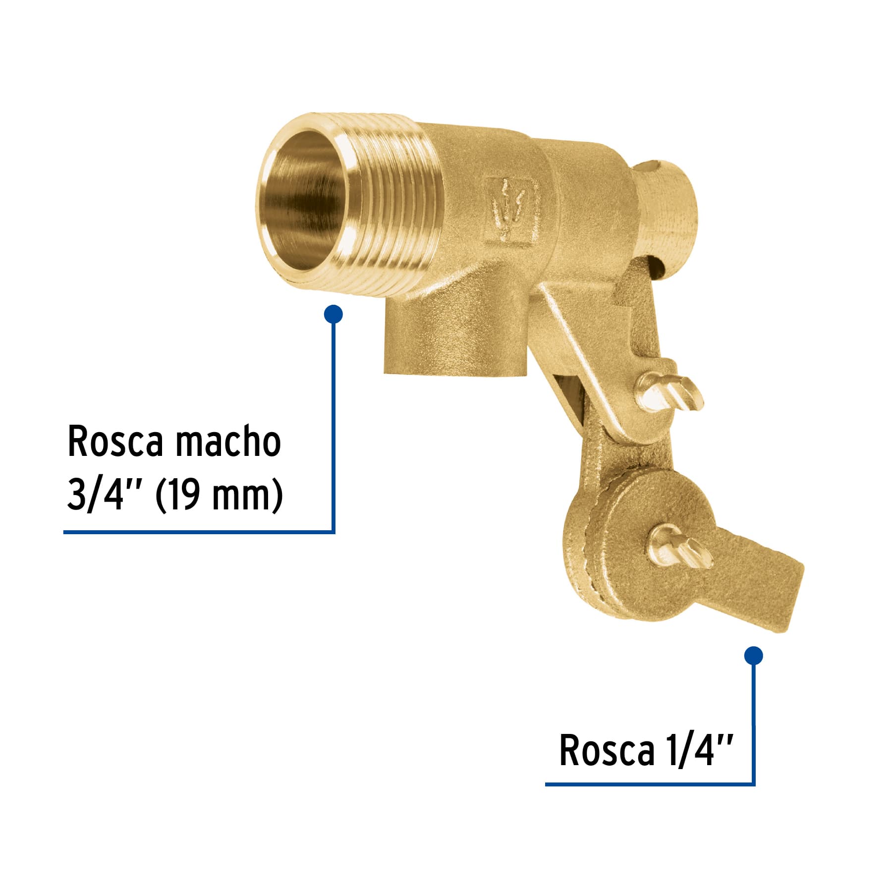 Válvula de flotador de latón 3/4", Foset