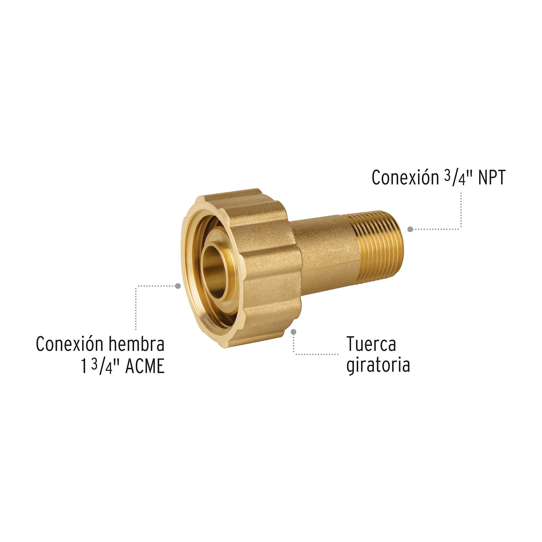 Acoplador llenado para tanque estacionario,ACME 1-3/4x3/4"NPT