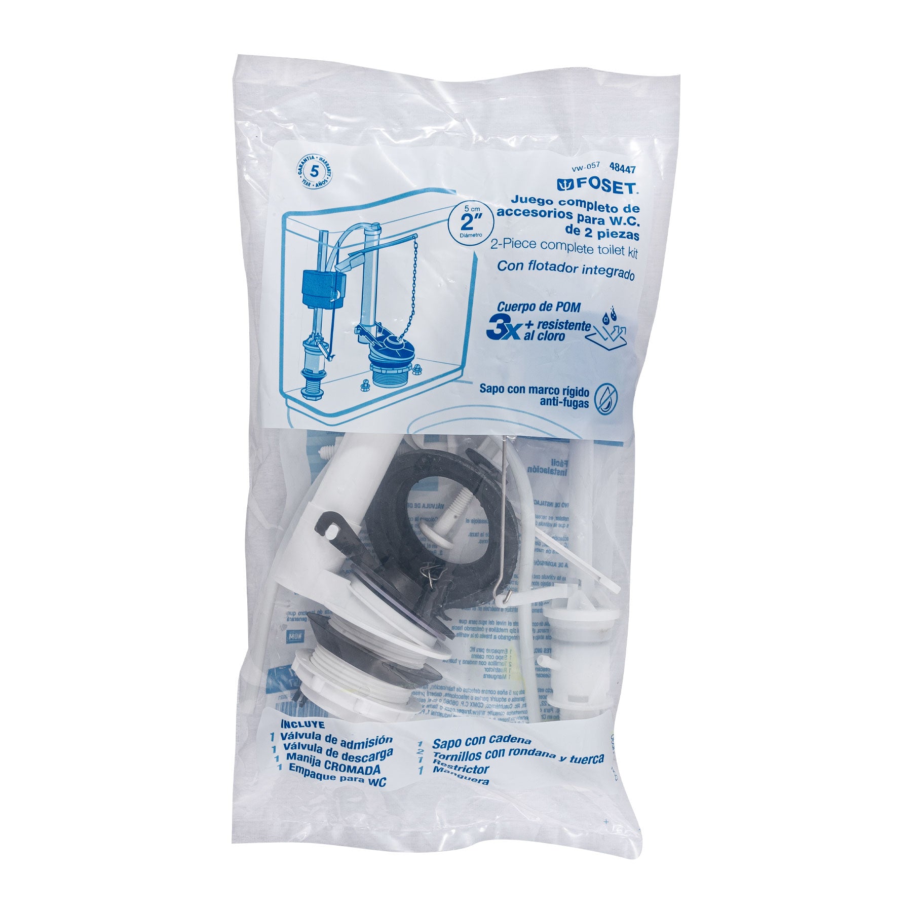 Jgo de reparación para WC con válvula flotador,regulación clip