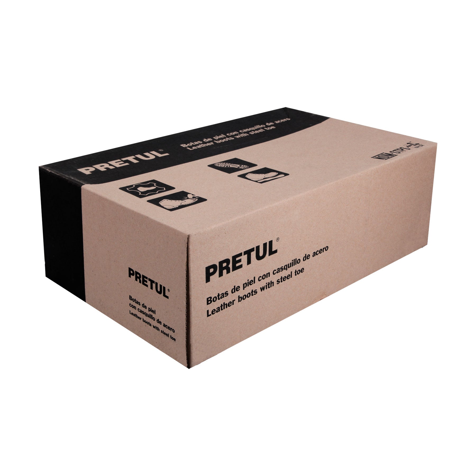 Bota de seguridad negra, #24, casquillo de poliamida, Pretul