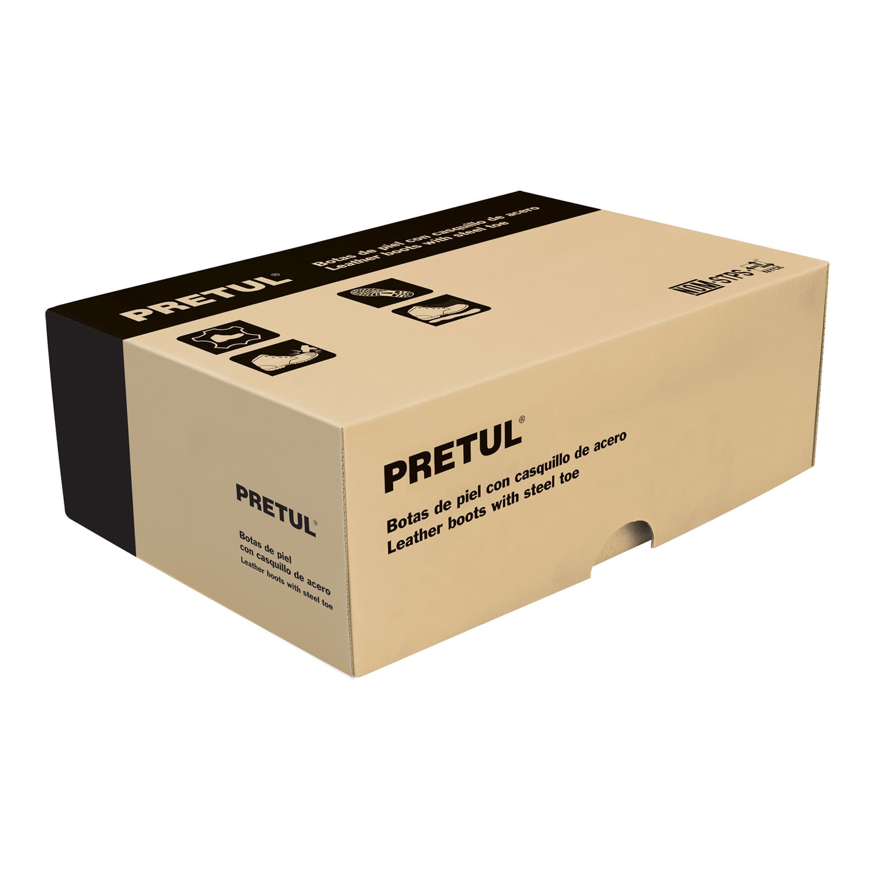 Bota de seguridad negra, #27, casquillo de poliamida, Pretul