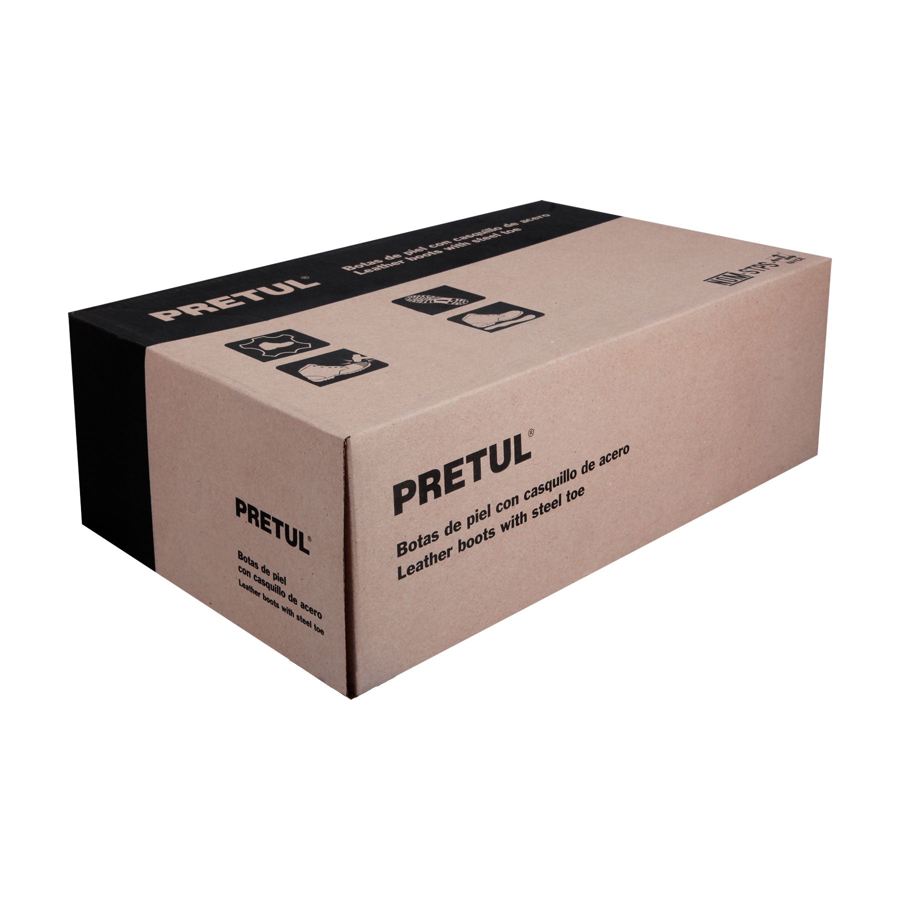 Bota de seguridad negra, #29, casquillo de poliamida, Pretul