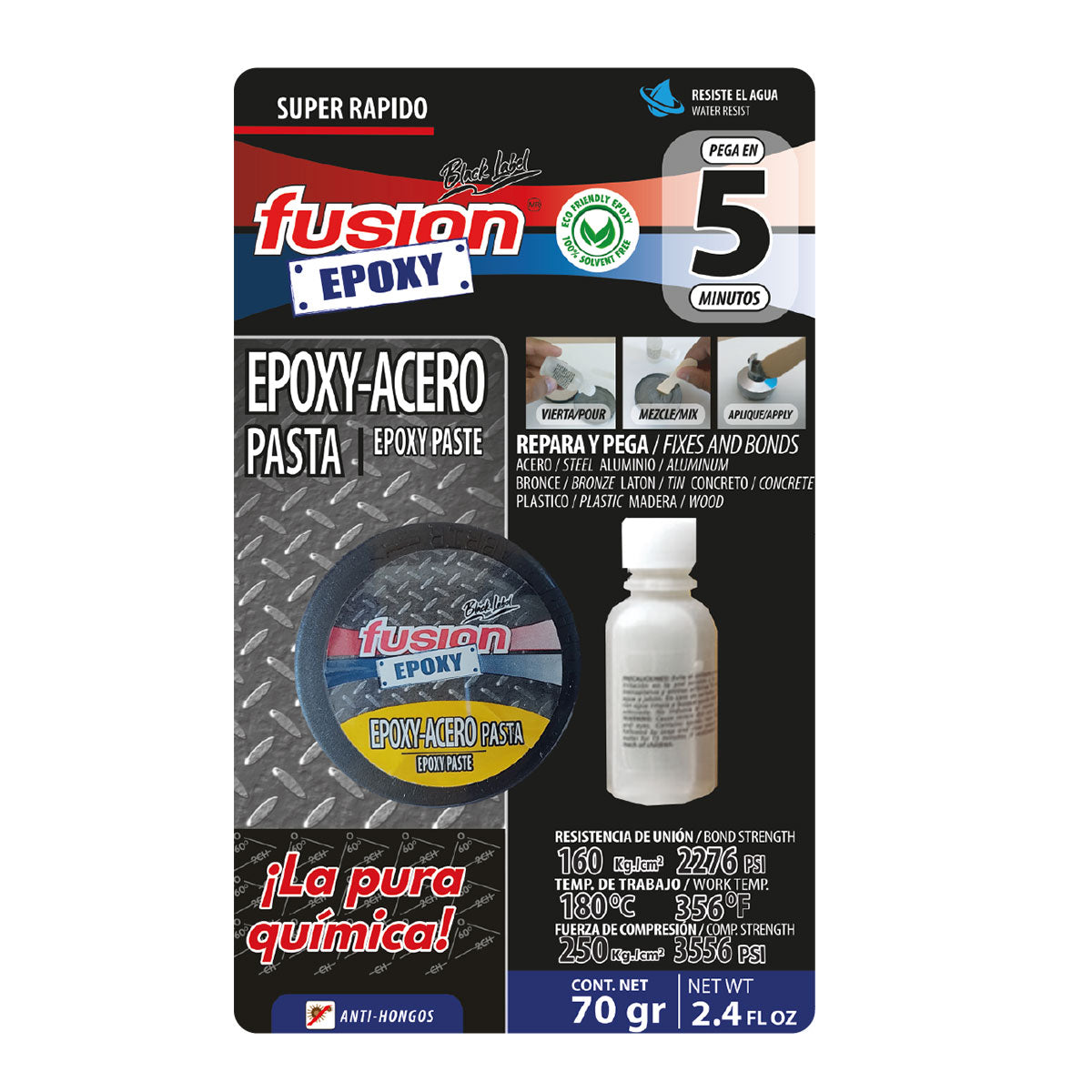 Pasta reparadora, 5 min, Epoxy- Acero, 70g