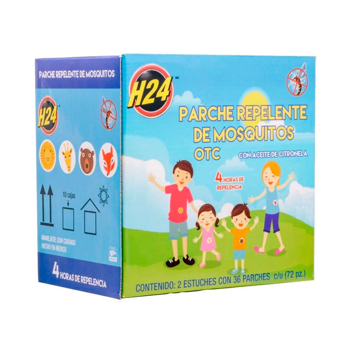 Parche repelente de mosquitos H24, 72 parches