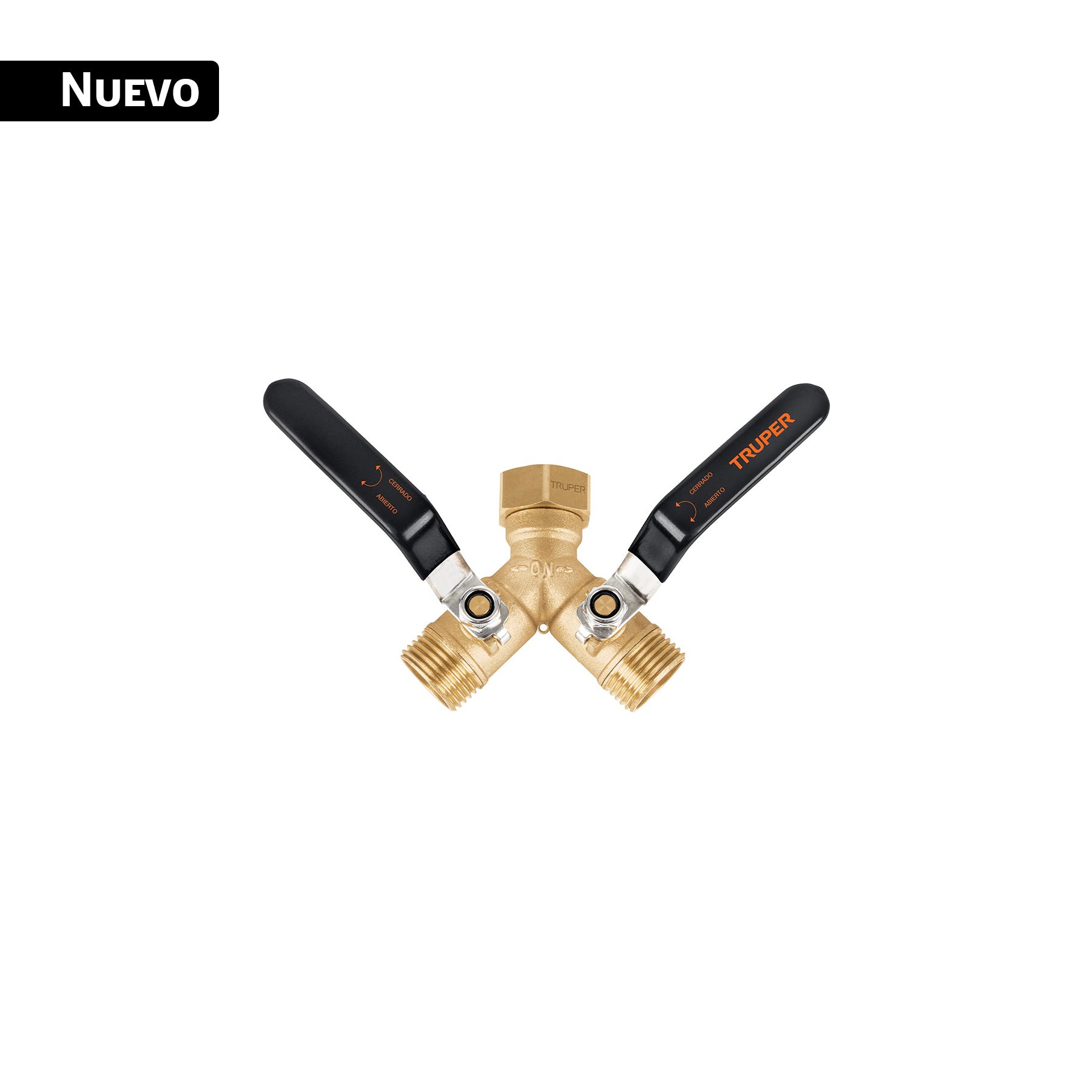 Conector "Y" 3/4" cuerpo robusto con tuerca móvil p/manguera