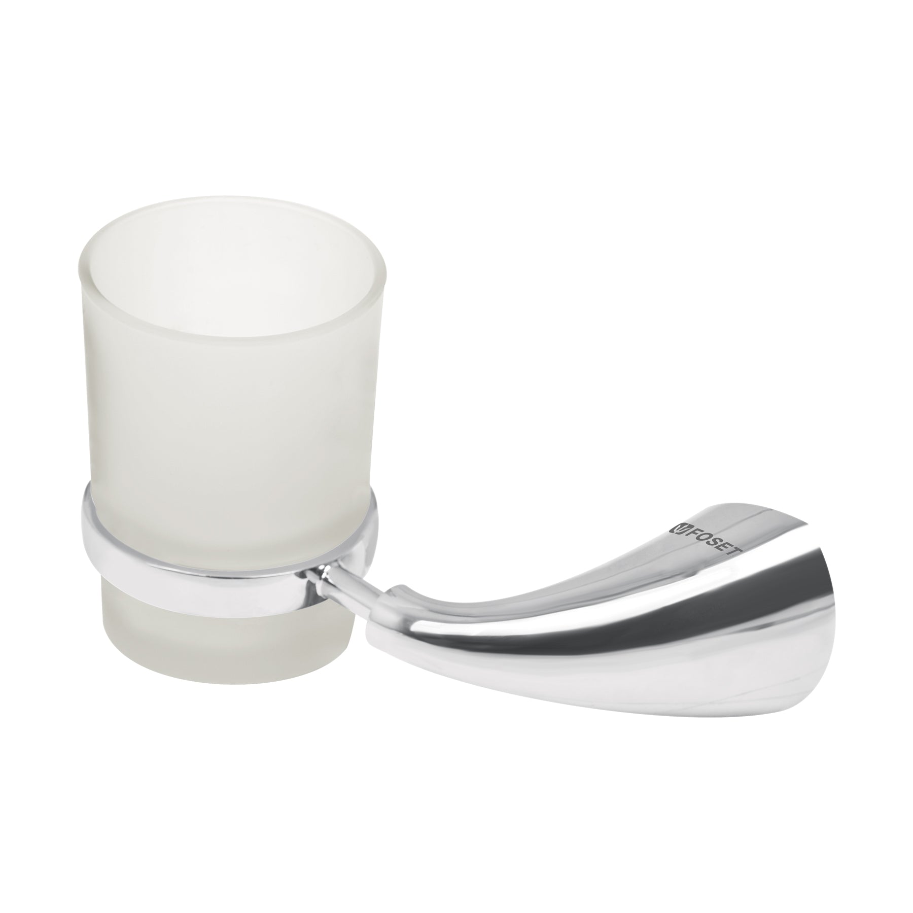 Portavaso cepillero metálico con vaso de vidrio AERO, Foset, AEA-71, 49632