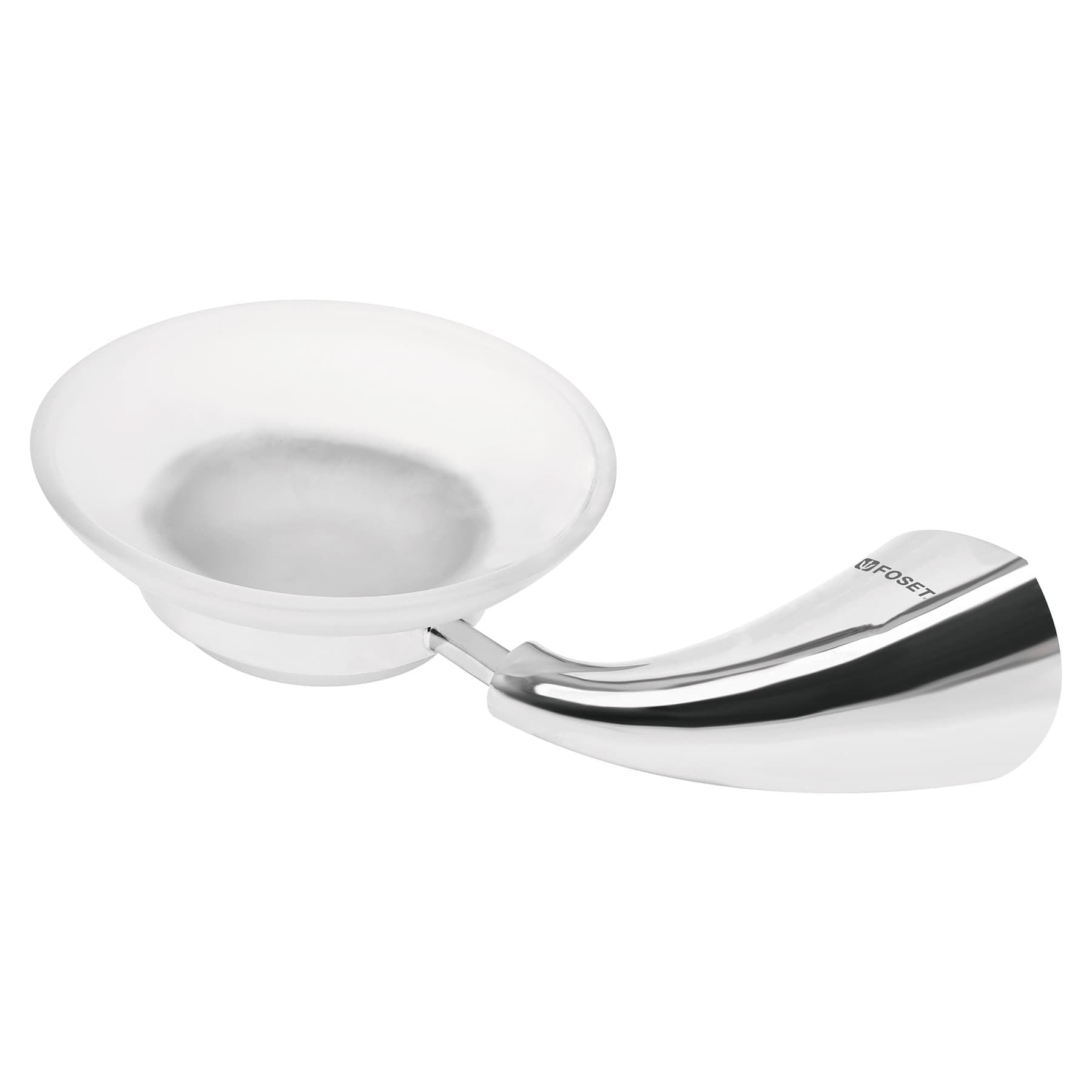 Jabonera metálica con plato de vidrio AERO, Foset, AEA-74, 49636