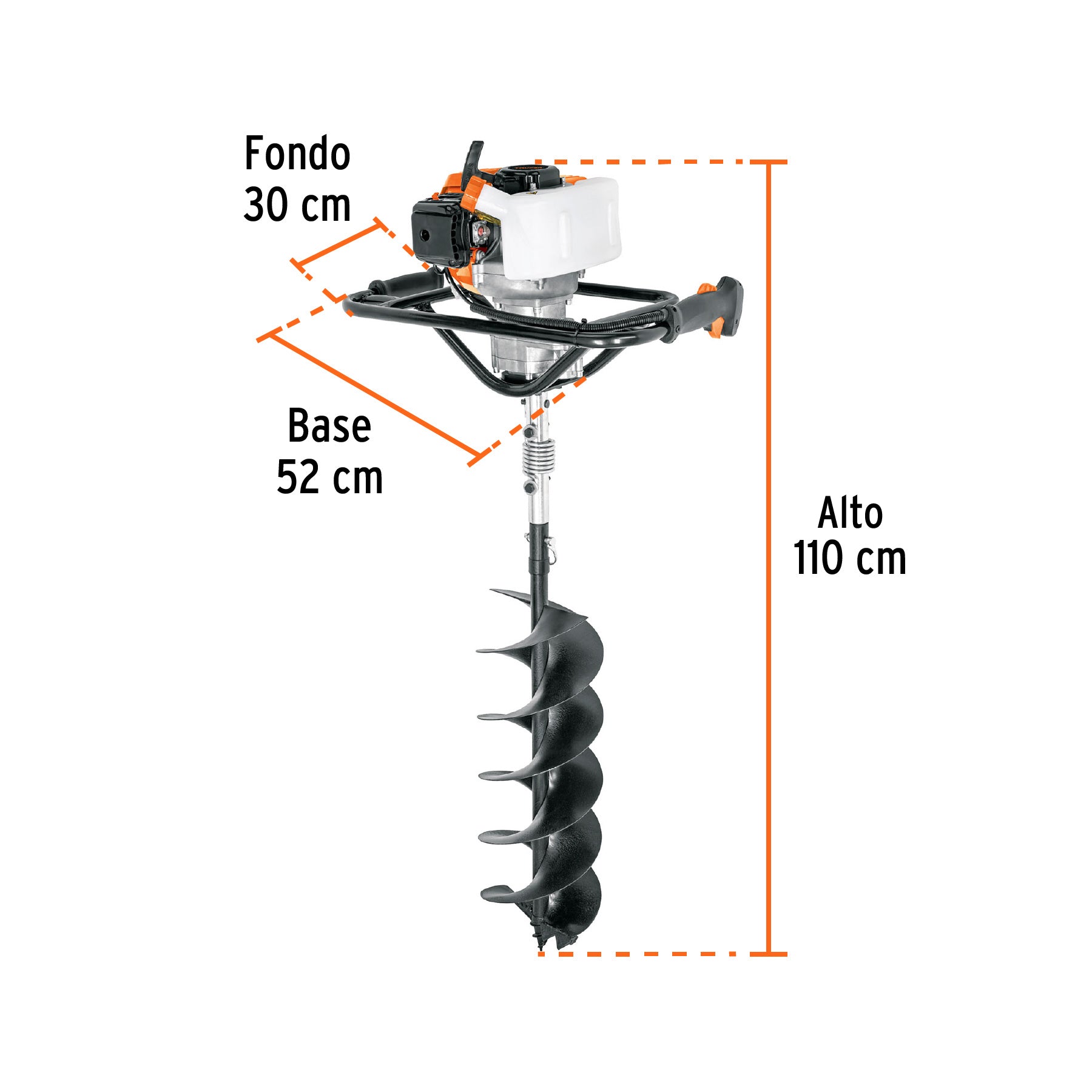 Ahoyadora / motoperforadora a gasolina 52cc, Truper