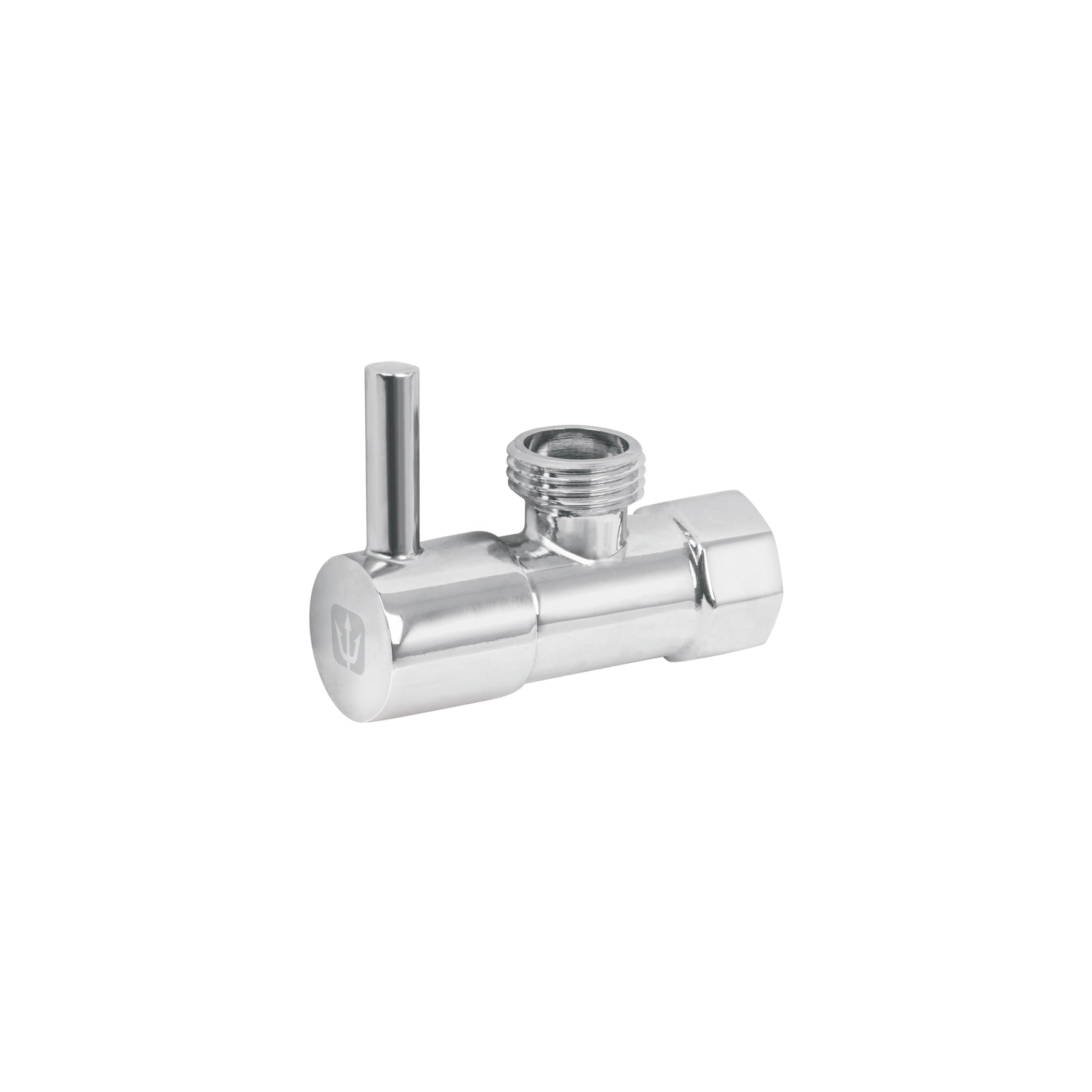 Llave angular 1/2",1/4 de vuelta, roscable, maneral palanca, Foset, ANG-05BL, 49114