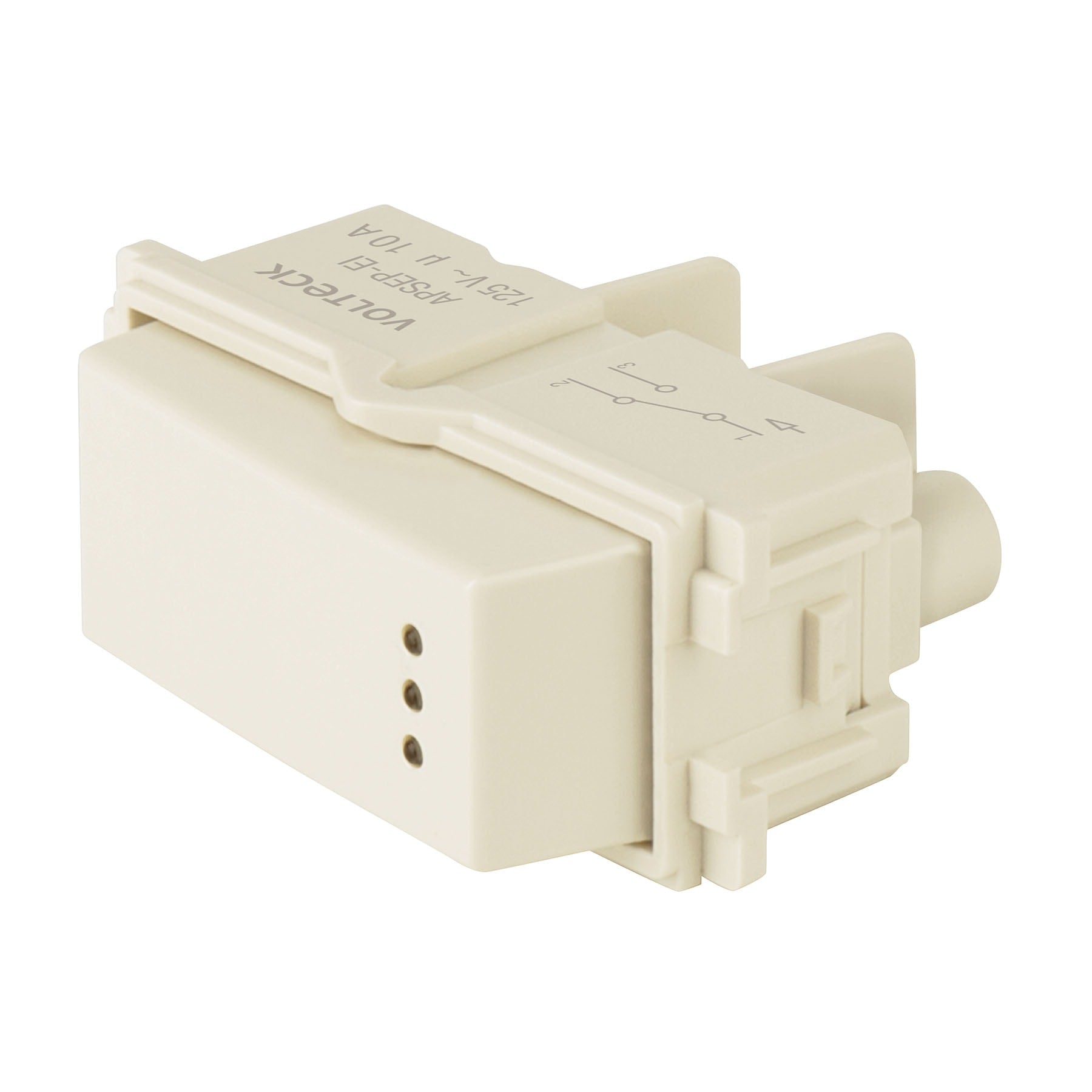 Interruptor de 3 vías con luz piloto, línea Italiana, marfil, Volteck, APSEP-EI, 48056