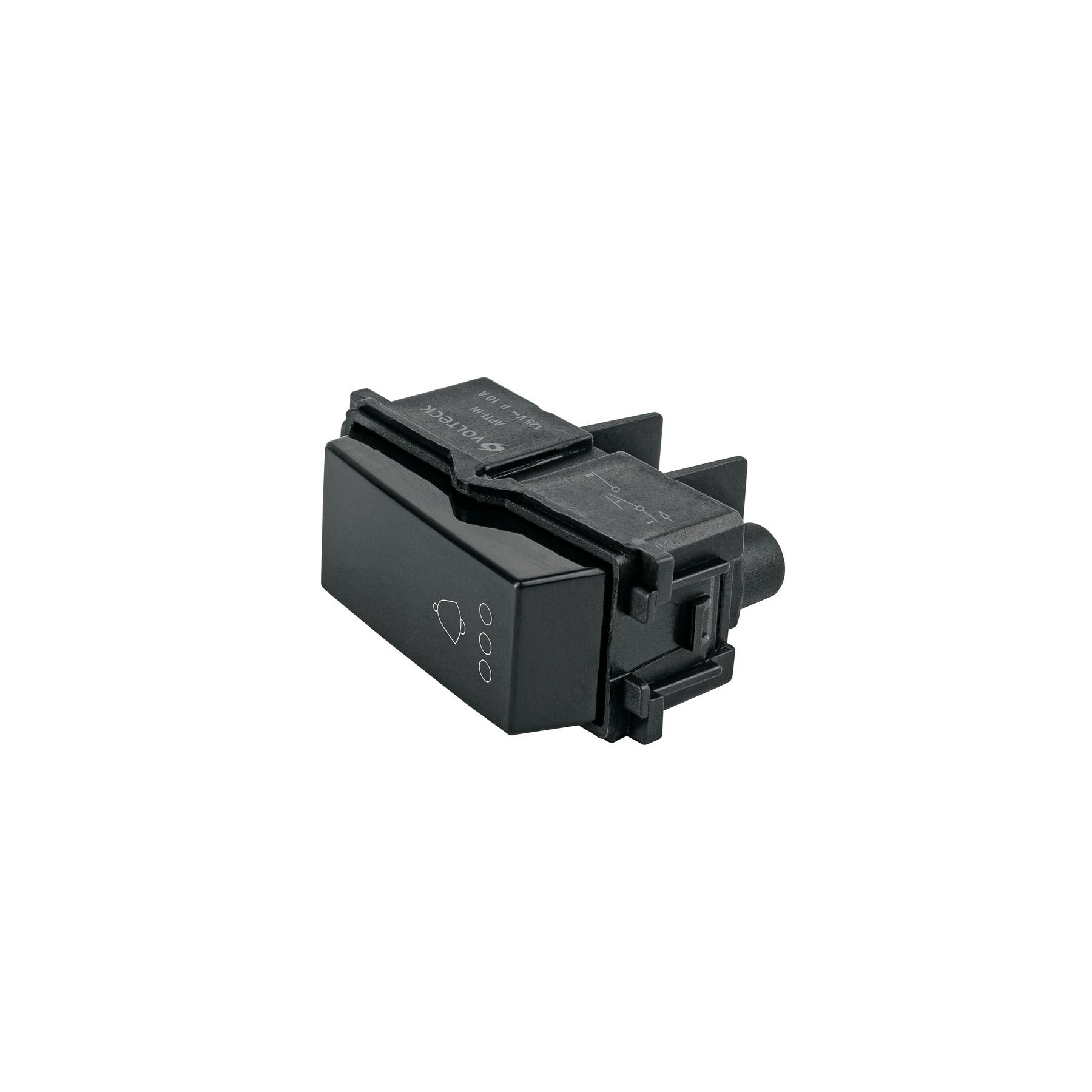 Interruptor para timbre, línea Italiana, color negro, Volteck, APTI-IN, 47609
