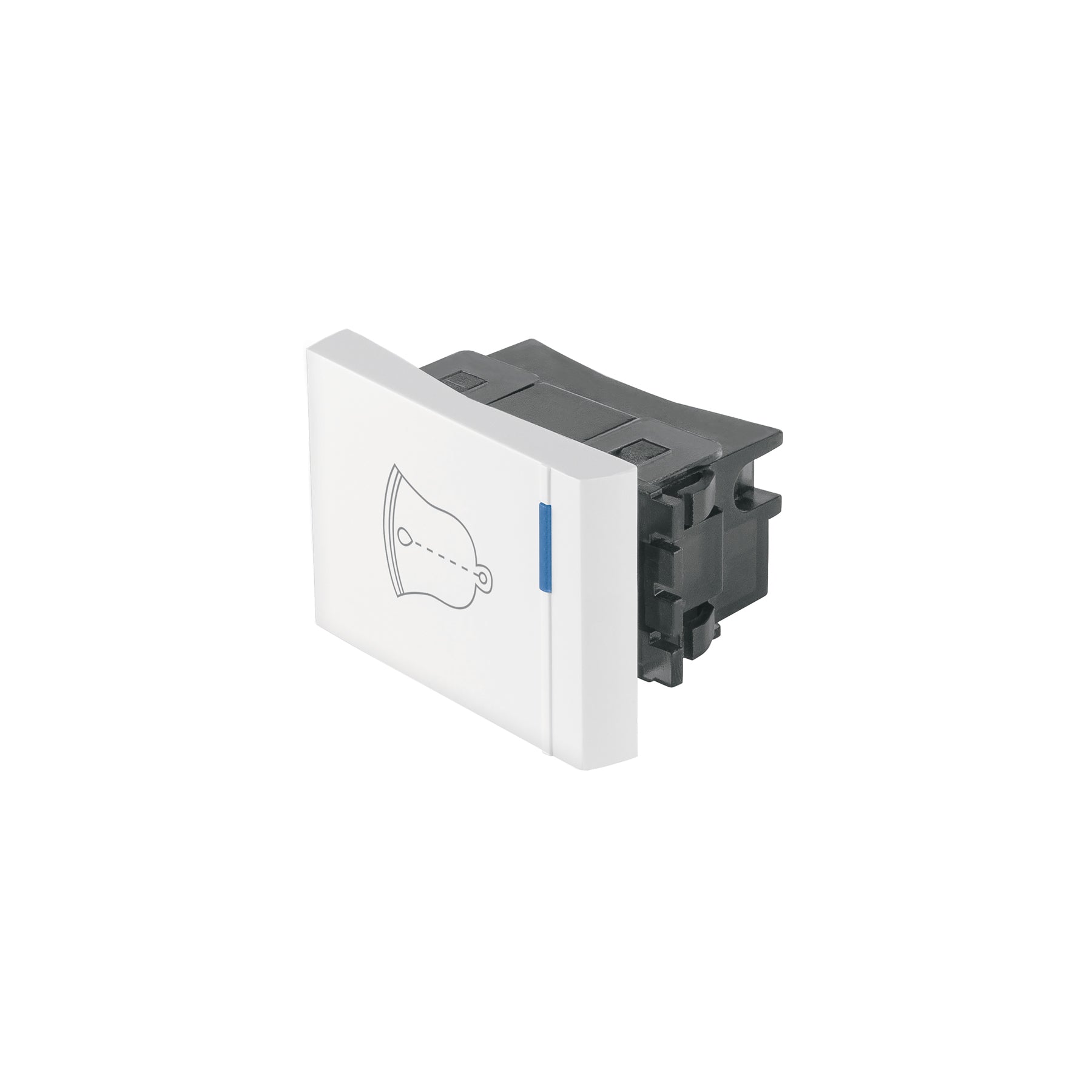 Interruptor para timbre, 1.5 módulos, línea Española, blanco, Volteck, APTI15-EB, 47053