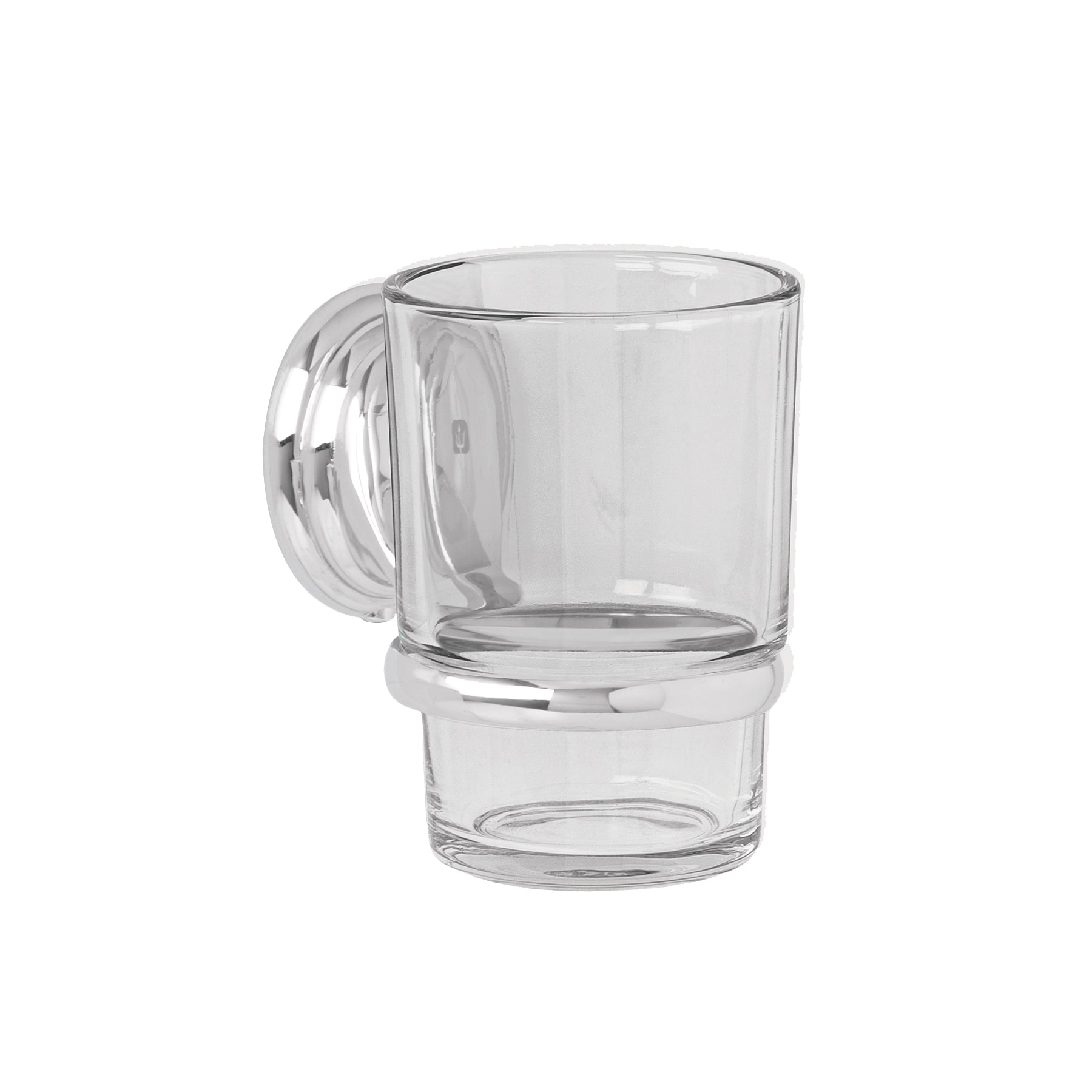 Portavaso cepillero con vaso de vidrio, cromo AQUA, Foset, AQA-81, 45976