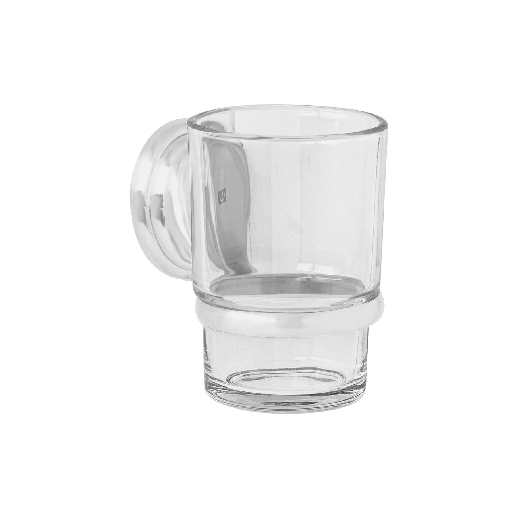 Portavaso cepillero con vaso de vidrio, níquel satín, AQUA, Foset, AQA-81N, 45978
