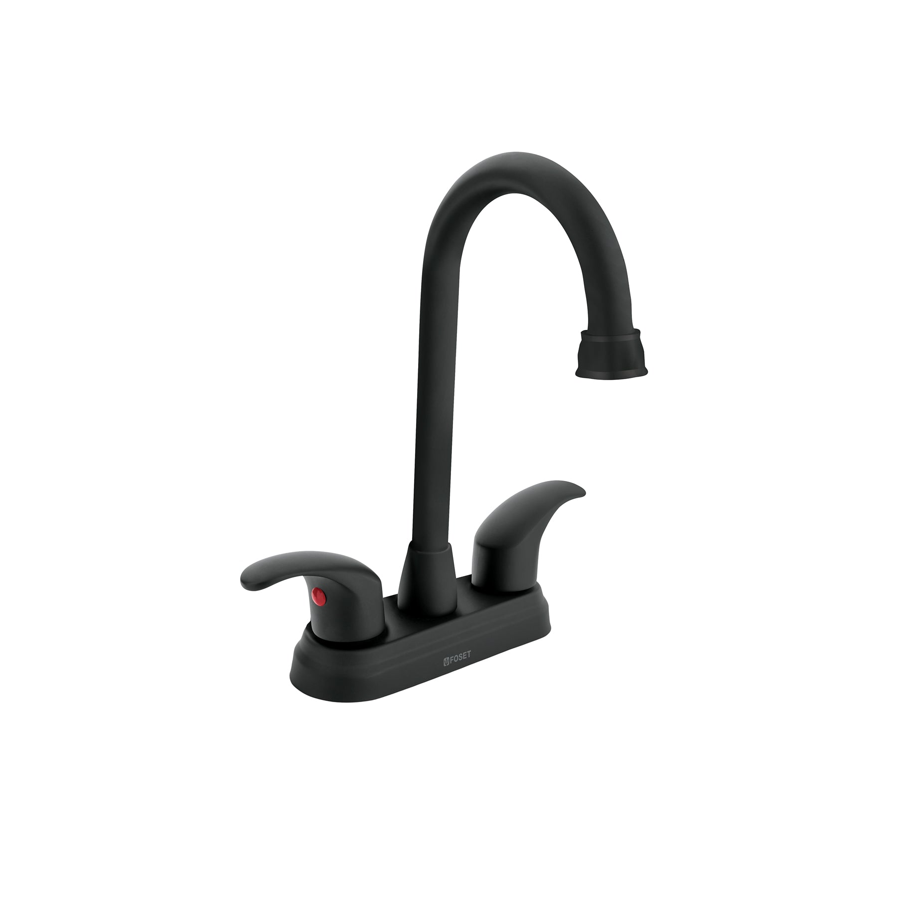 Mezcladora lavabo 4" negro, tipo bar, palanca, AQUA, Foset, AQM-62M, 45623