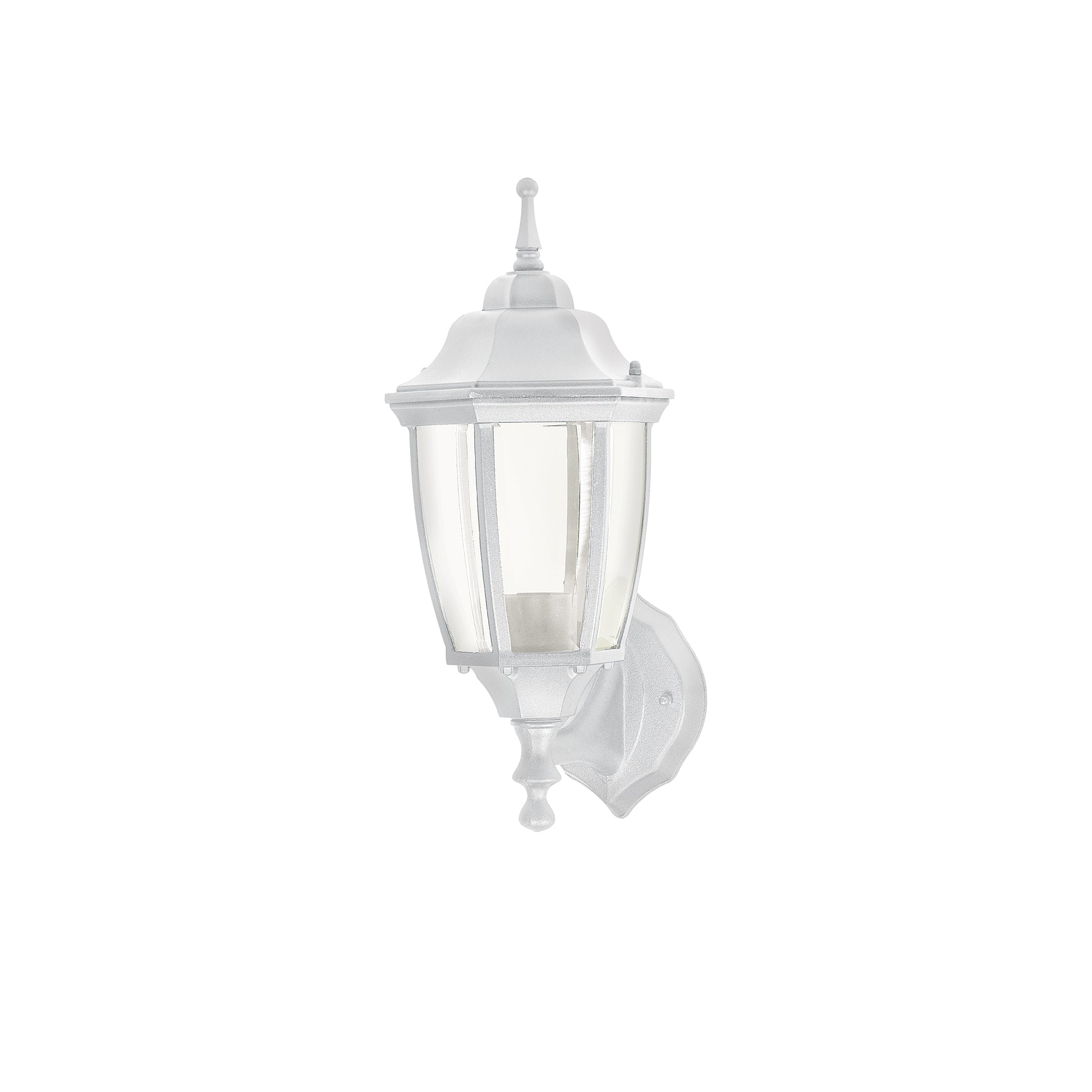 Arbotante tipo farol tradicional soportado para exterior blanco