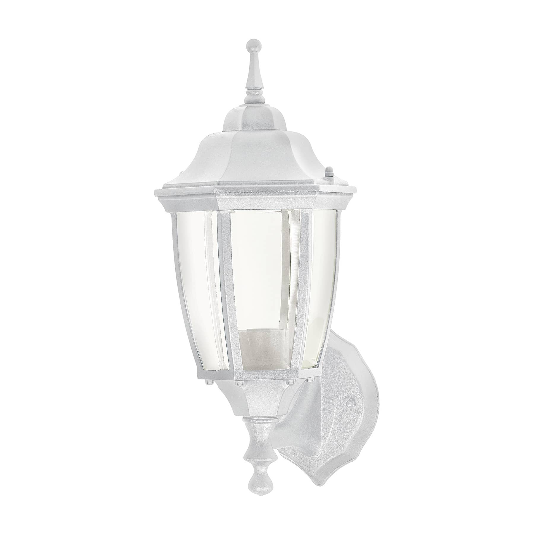 Arbotante tipo farol tradicional soportado para exterior blanco