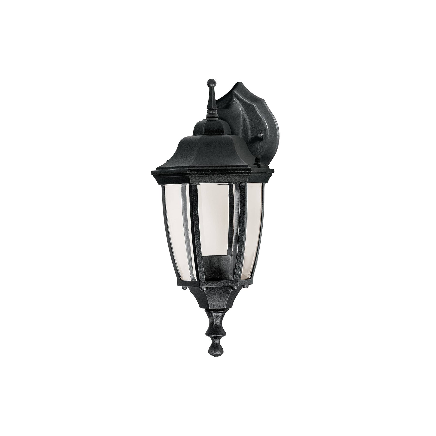 Arbotante tipo farol tradicional suspendido para exterior negro