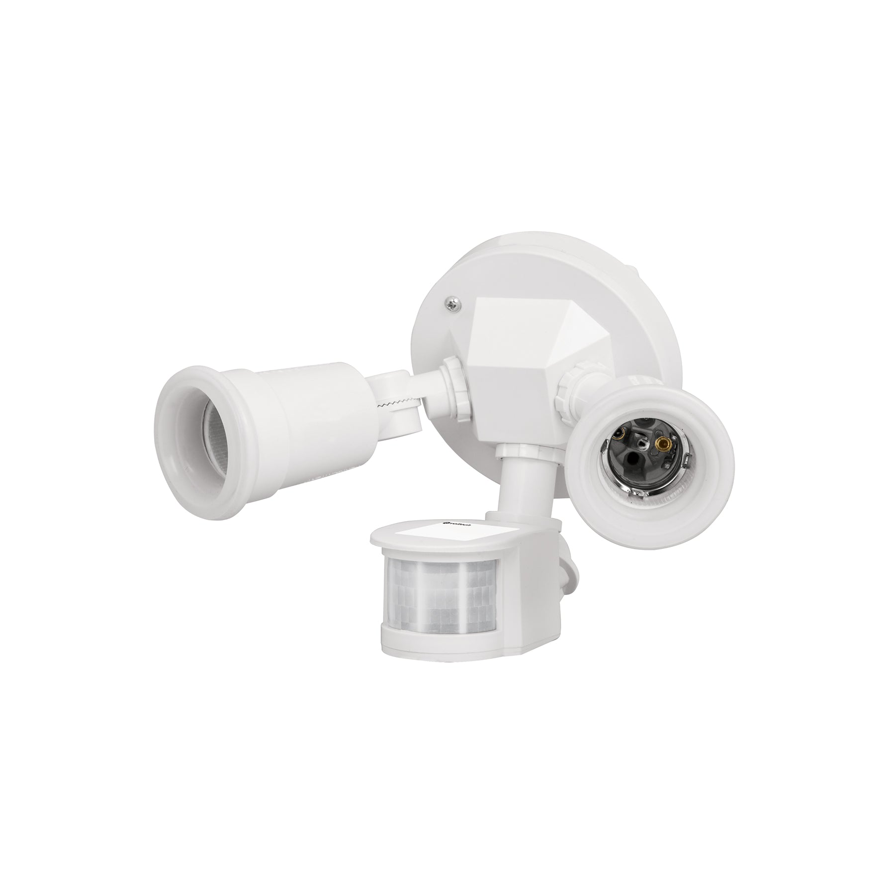 Arbotante blanco con sensor movimiento, lámparas no incluidas