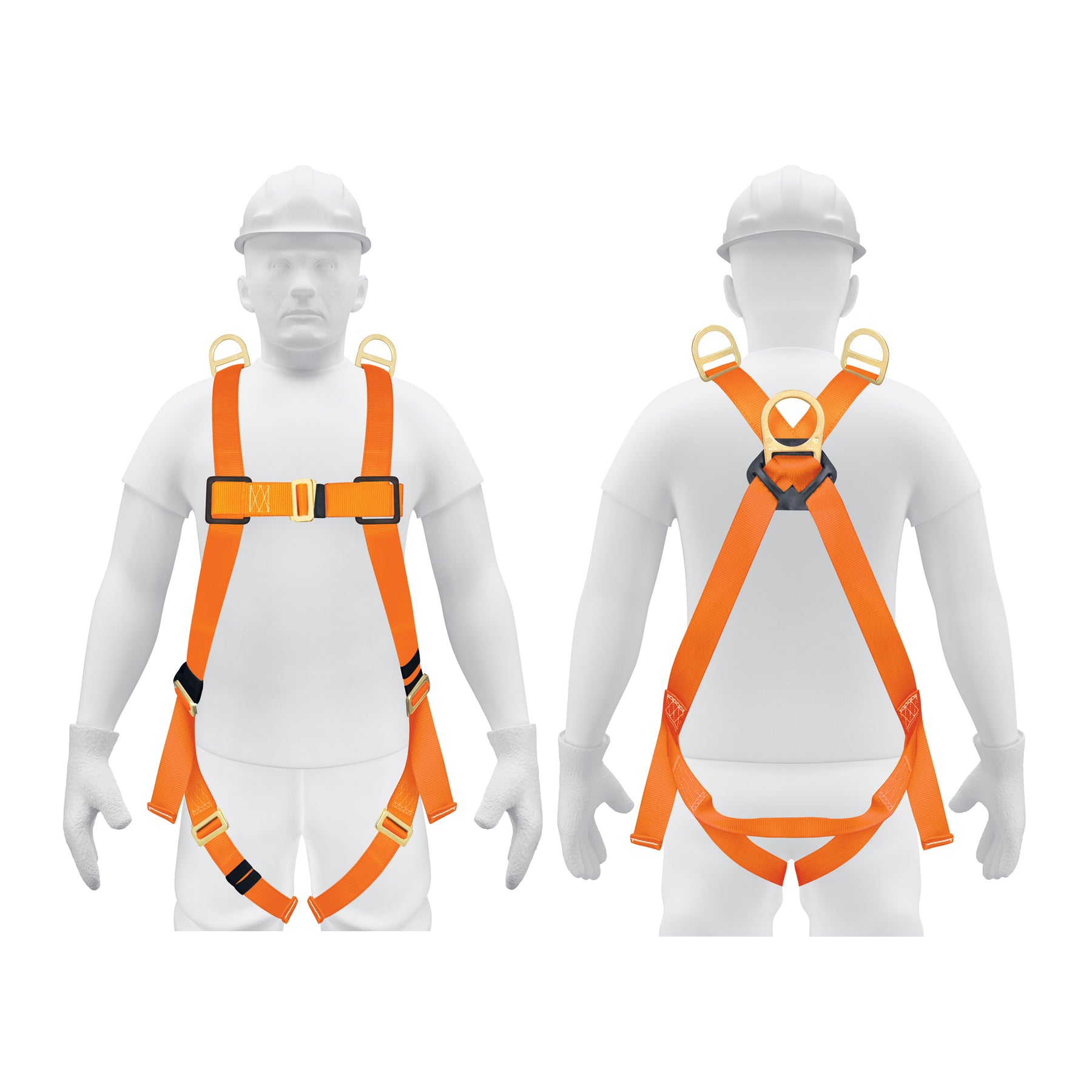 Arnés de cuerpo completo con 3 anillos, ANSI, Truper