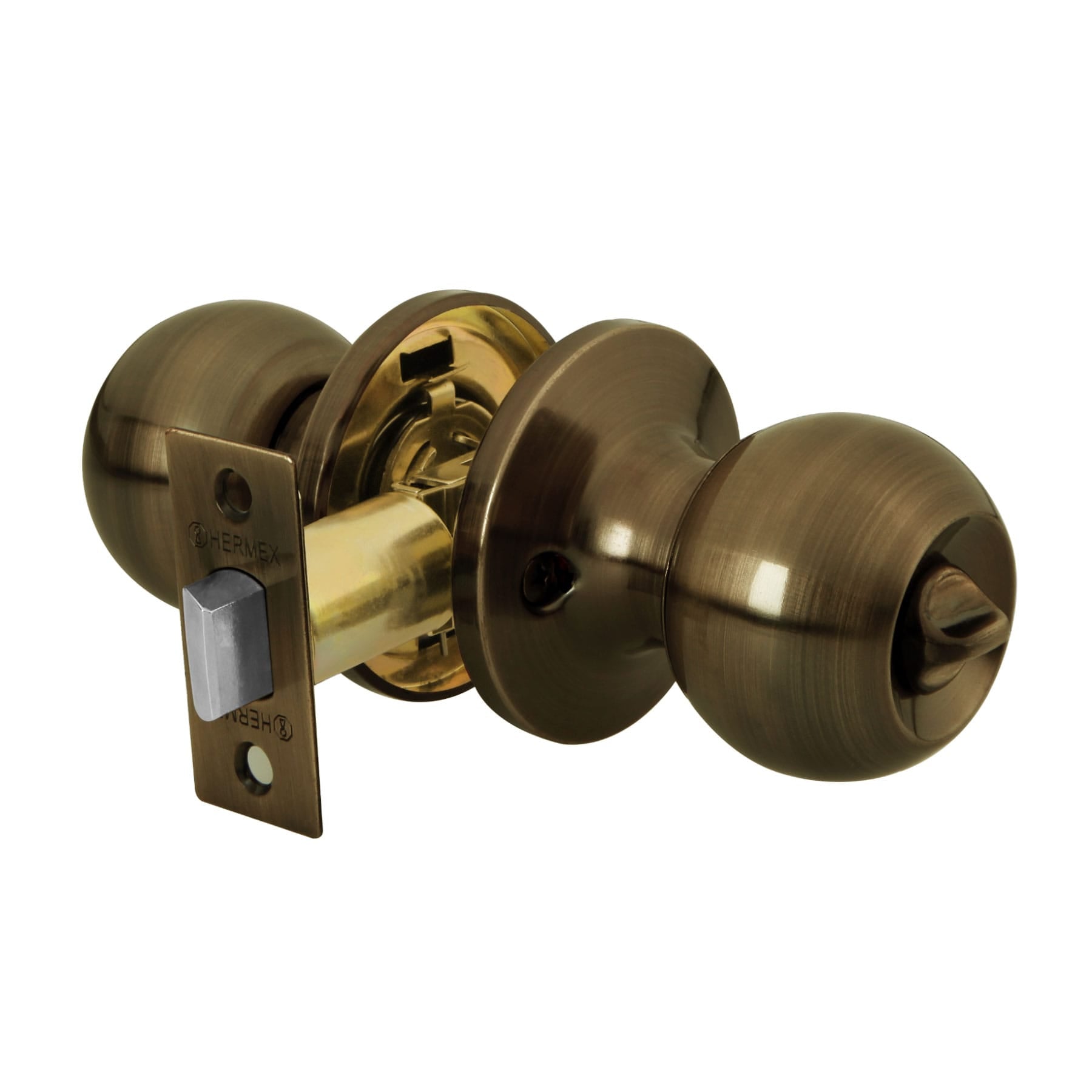 Cerradura tipo esfera, tubular, baño, antiguo BASIC, Hermex, BALT-LA-BP, 23662