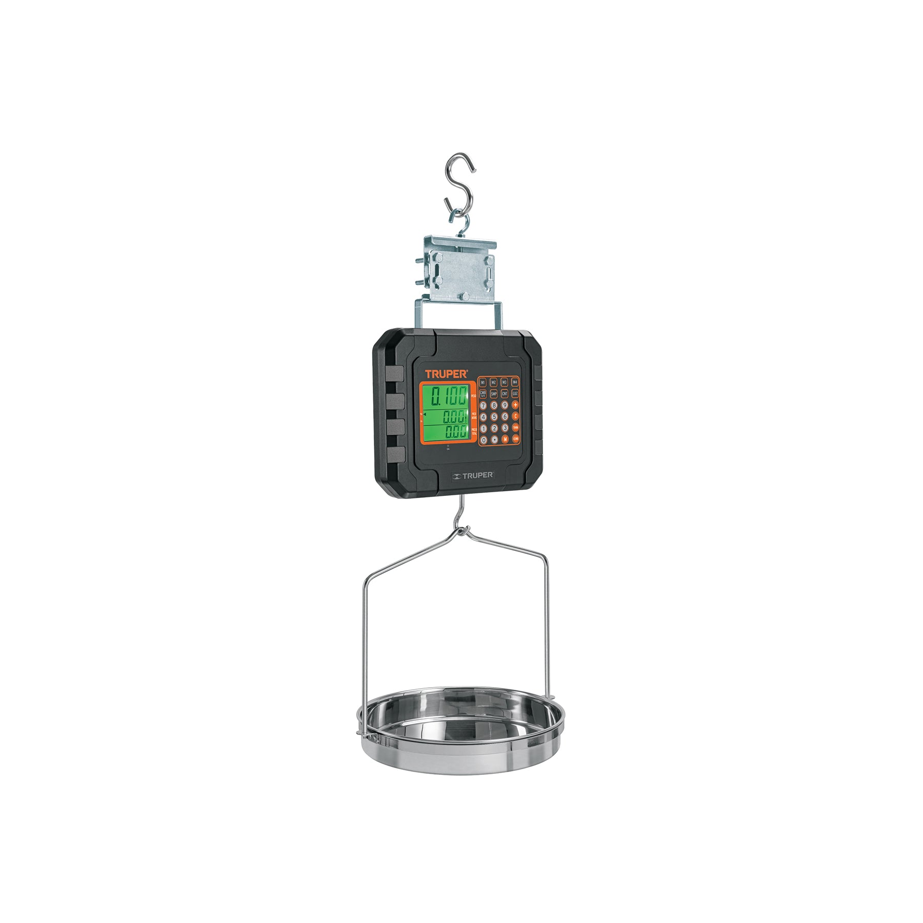 Báscula electrónica colgante, recargable, con charola, 40 kg