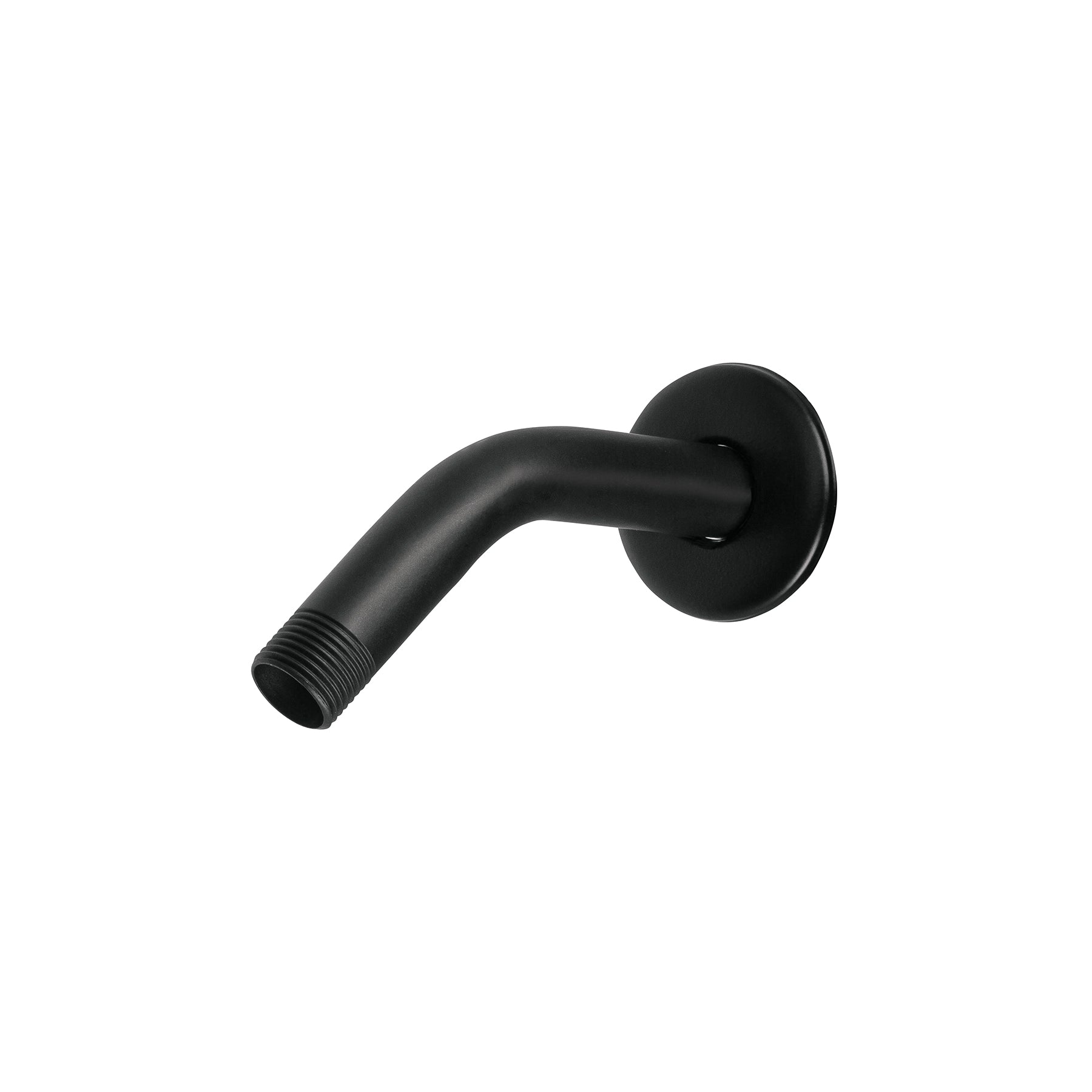 Brazo corto con chapetón para regadera, negro mate, Aqua