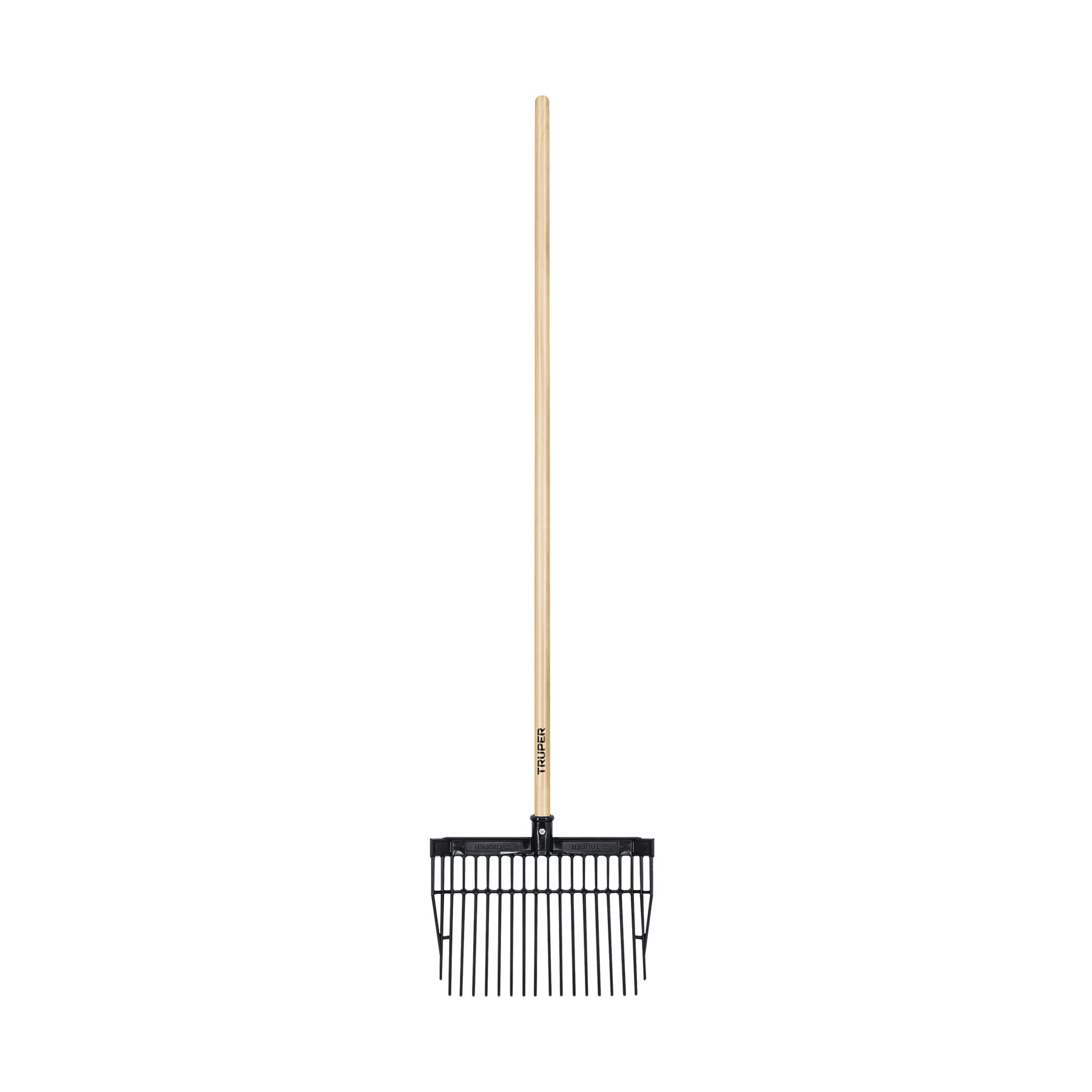 Bieldo para estiércol 16 dientes, mango largo 54" cab/plástica