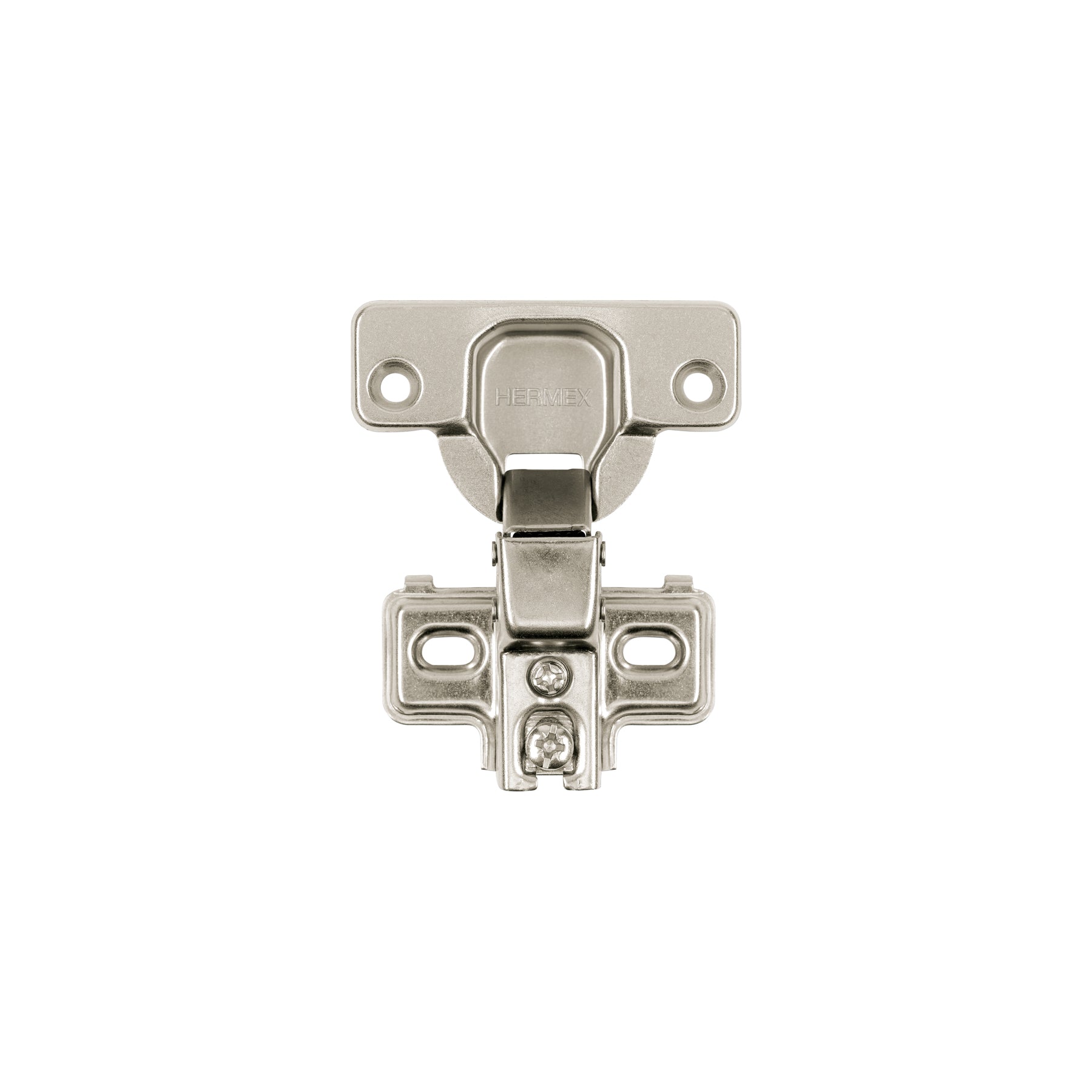 2 bisagras bidimensionales 90°, completa, brazo corto, Hermex, BIDI-FF, 43164