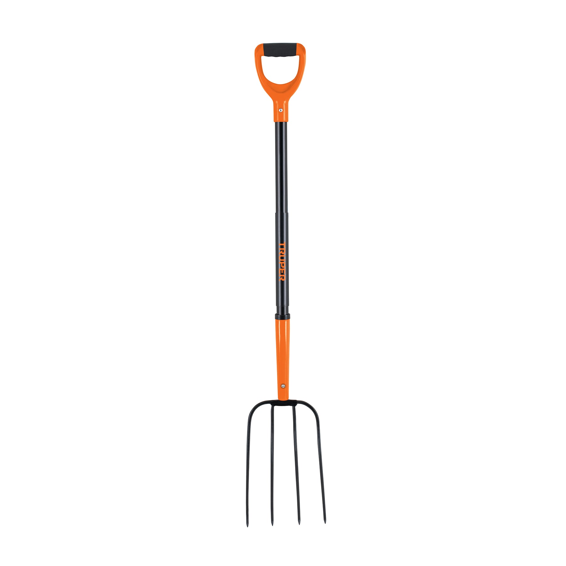 Bieldo para paja, 4 dientes, mango de acero 37",puñoY Truper
