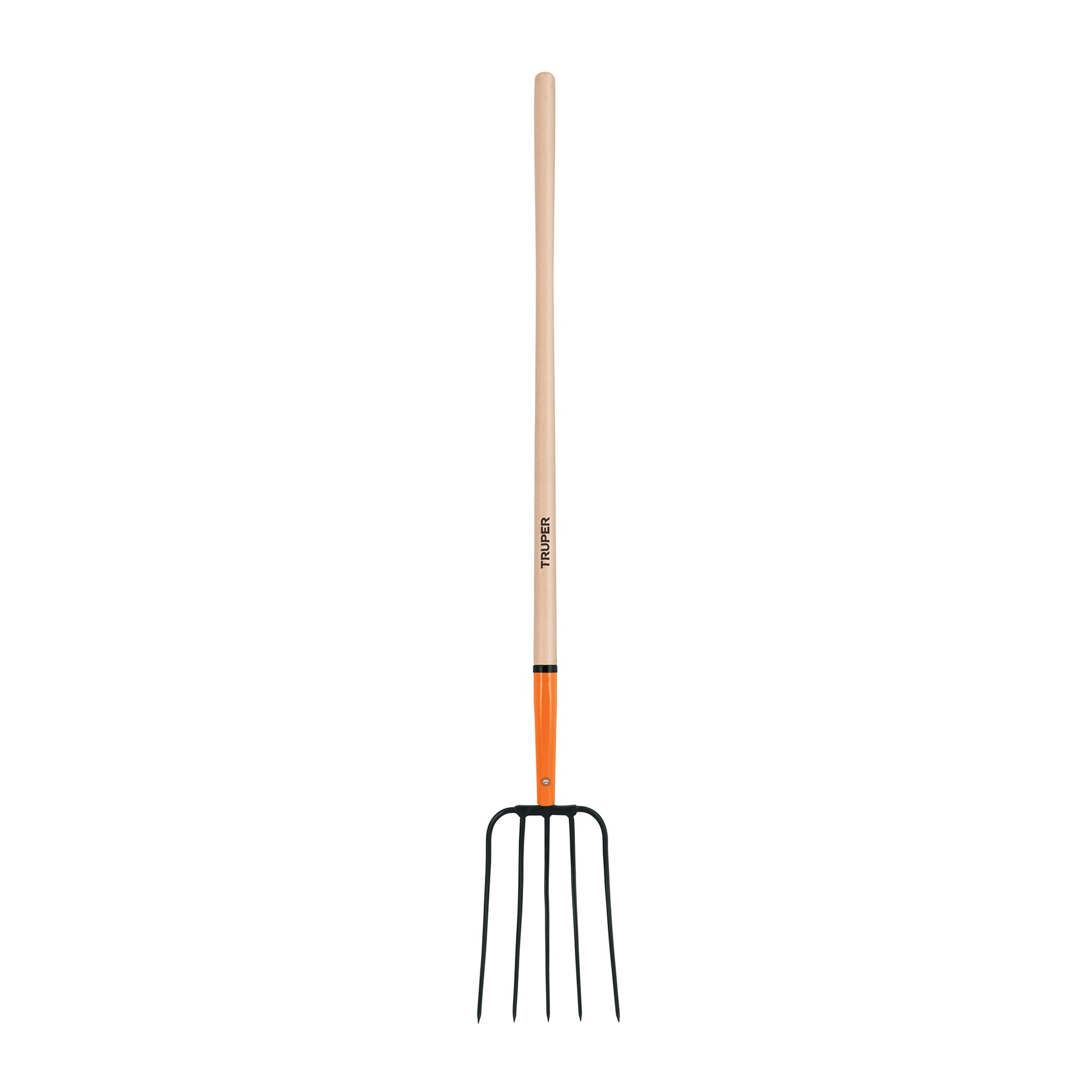 Bieldo para paja, 5 dientes, mango largo 48", Truper
